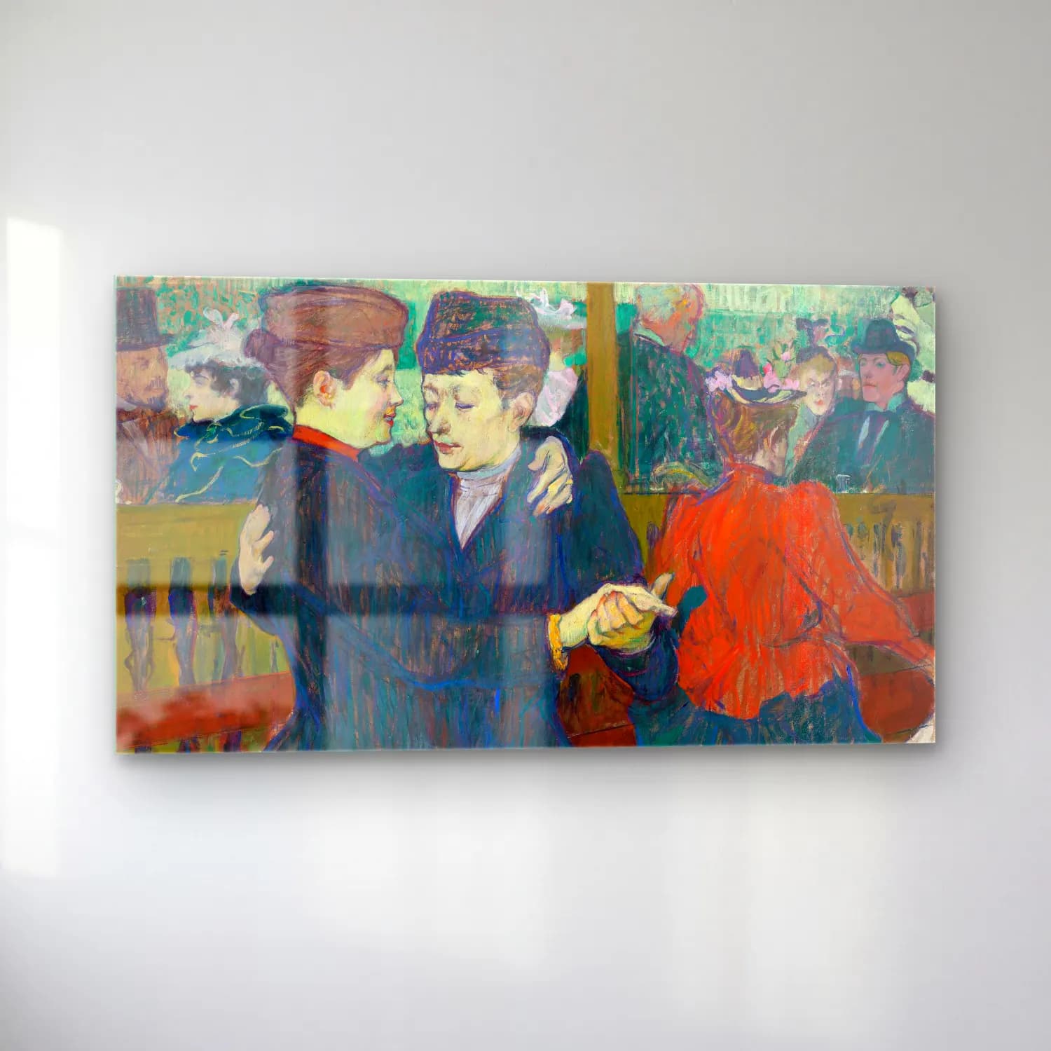 Henri de Toulouse-Lautrec – At the Moulin-Rouges, Two Women Walzing cam tablo — sol açıdan görünüm