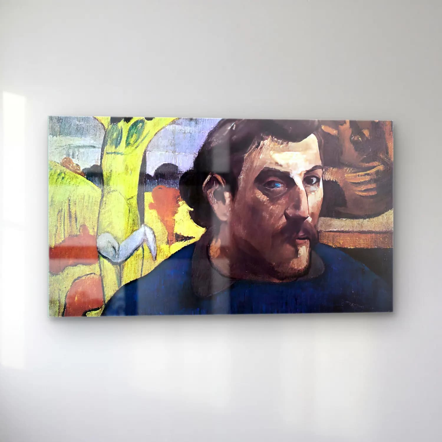 Paul Gauguin – Self-Portrait with Yellow Christ cam tablo — sol açıdan görünüm