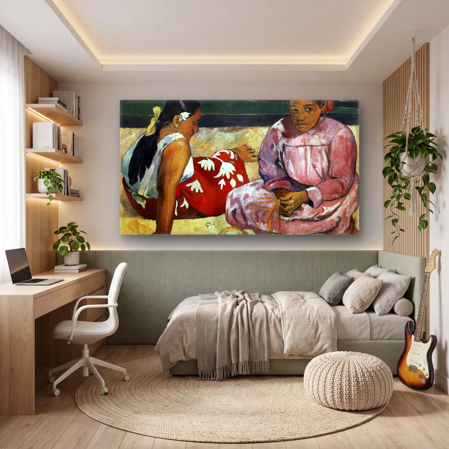 Paul Gauguin – Tahitian Women on the Beach cam tablo — genç odasında