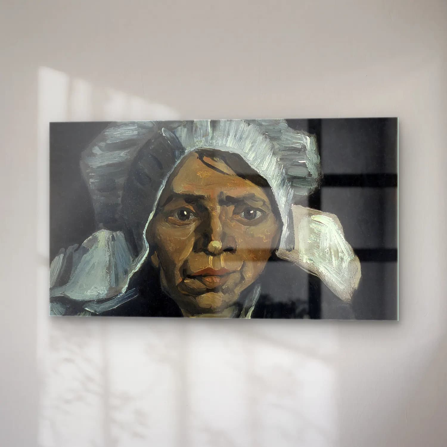 Vincent van Gogh – Head of a Peasant Woman cam tablo — sağ açıdan görünüm