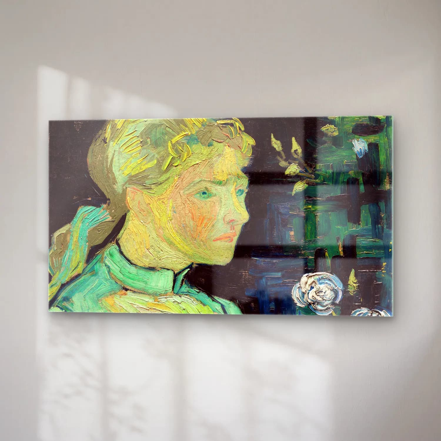 Vincent van Gogh – Portrait of Adeline Ravoux cam tablo — sağ açıdan görünüm