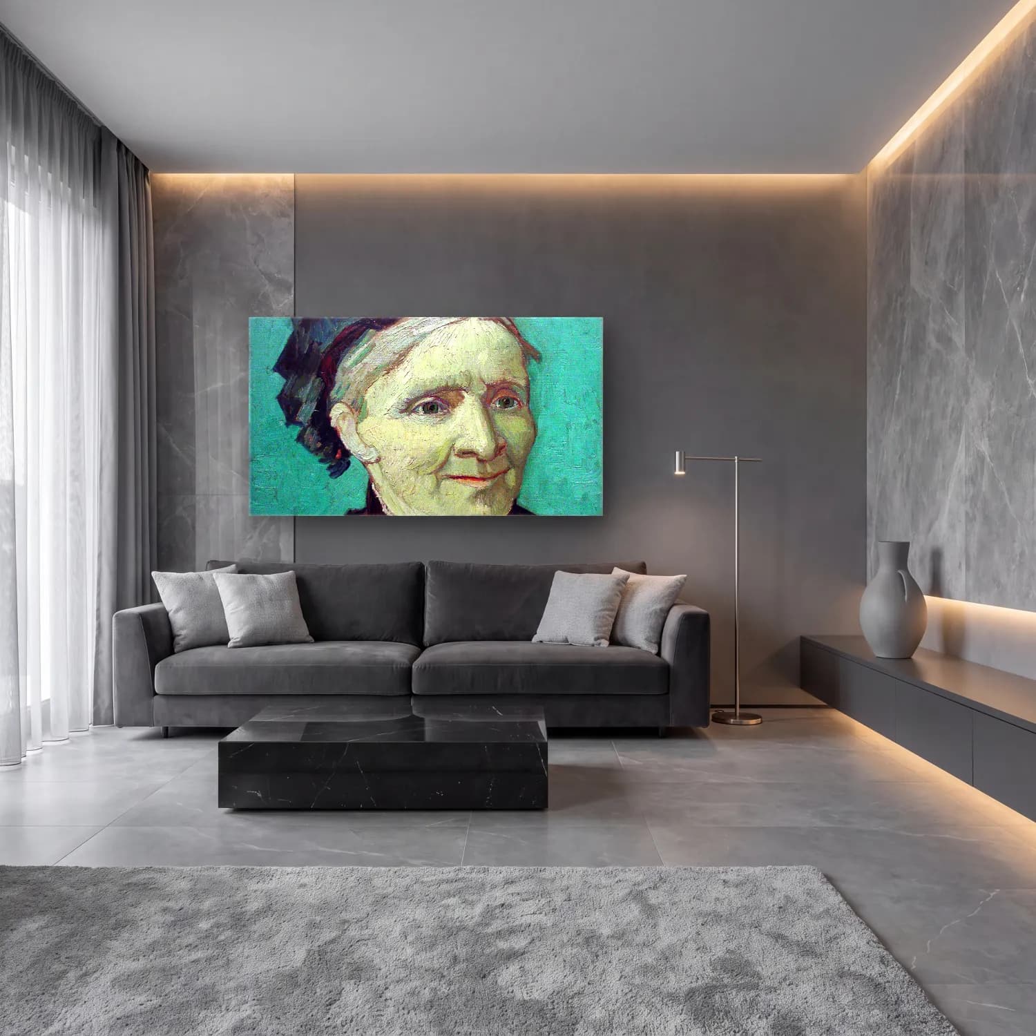 Vincent van Gogh – Portrait of the Artist s Mother cam tablo — lüks salon duvarında
