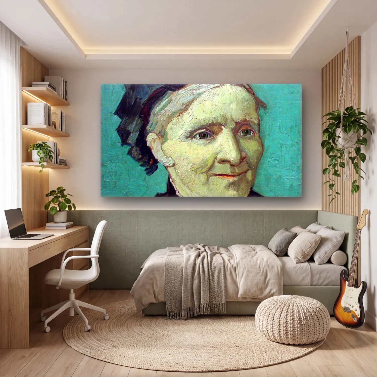 Vincent van Gogh – Portrait of the Artist s Mother cam tablo — genç odasında