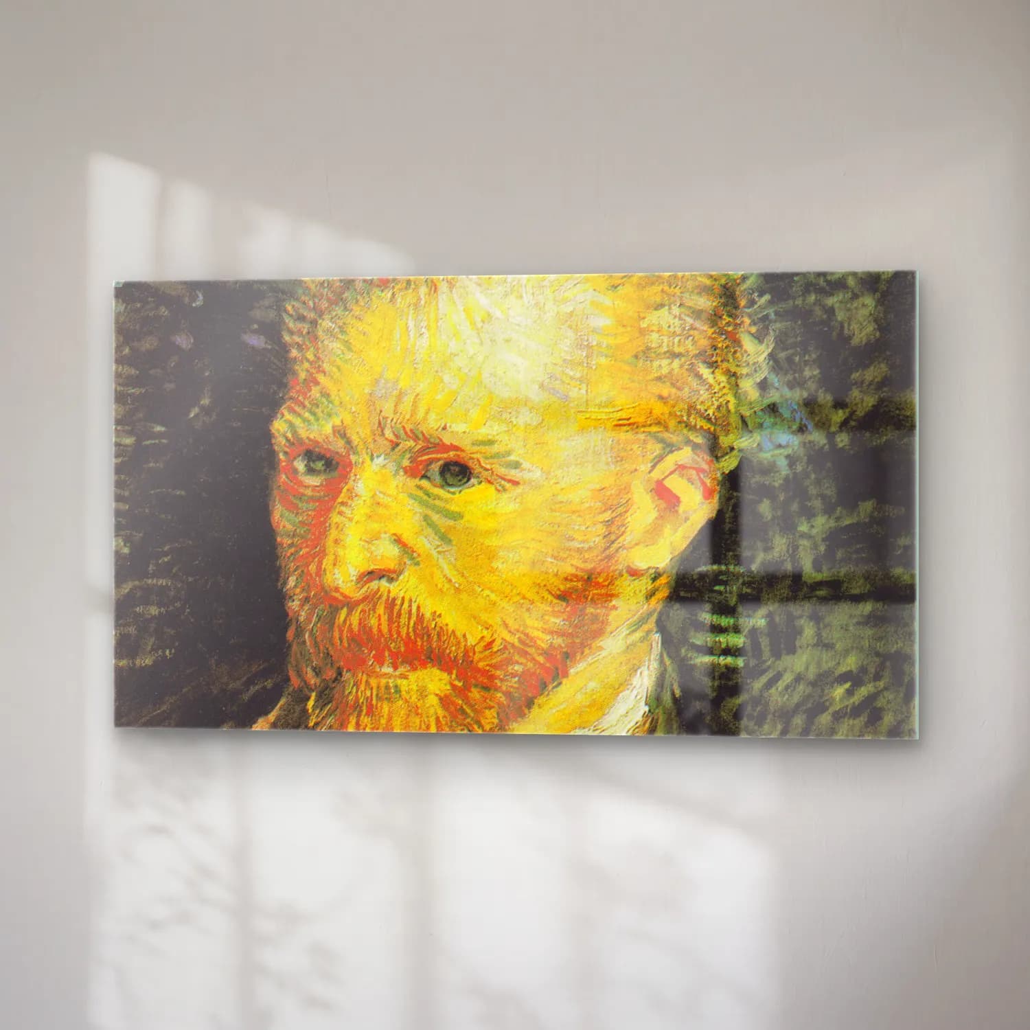 Vincent van Gogh – Self-portrait – Sarı Tonlar cam tablo — sağ açıdan görünüm