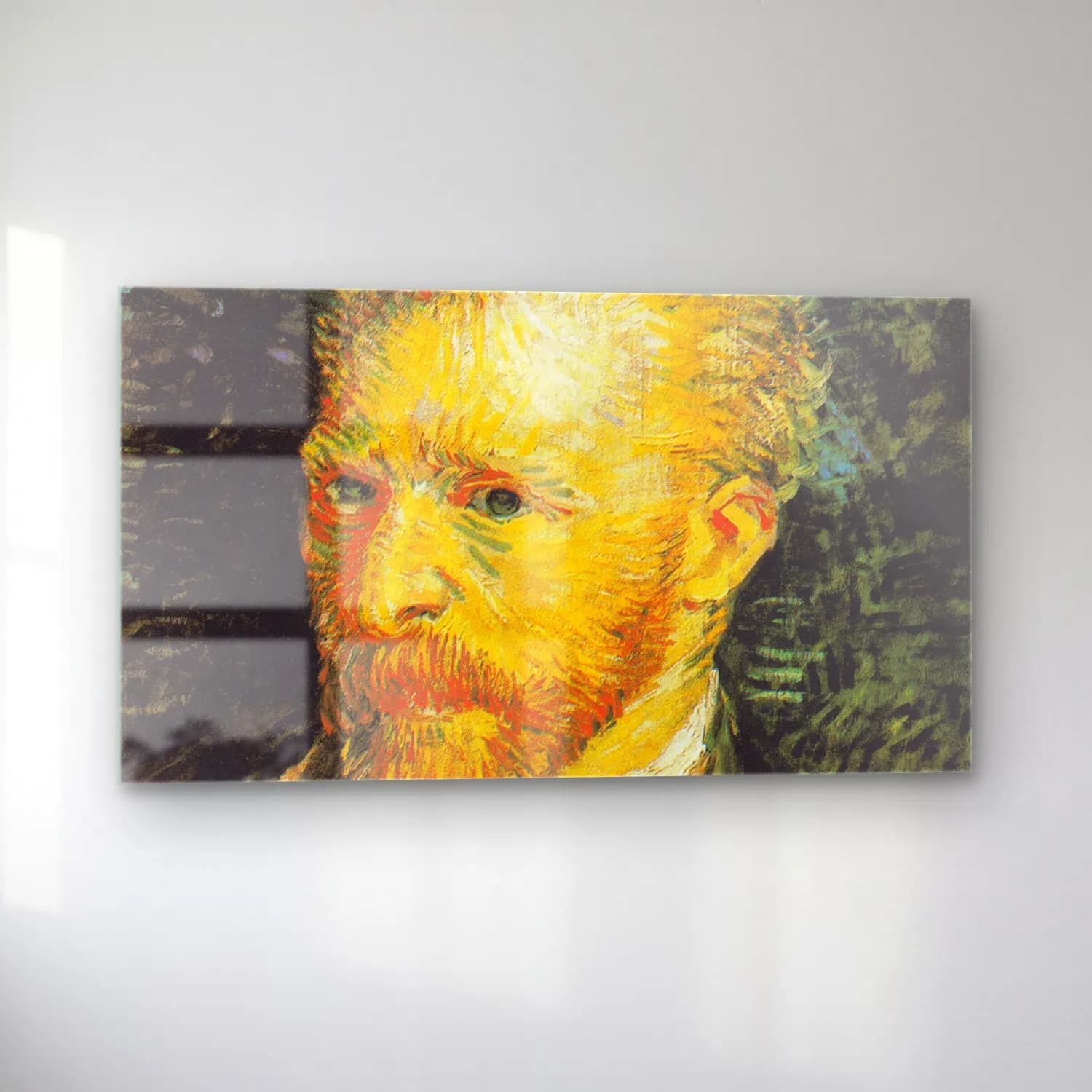 Vincent van Gogh – Self-portrait – Sarı Tonlar cam tablo — sol açıdan görünüm