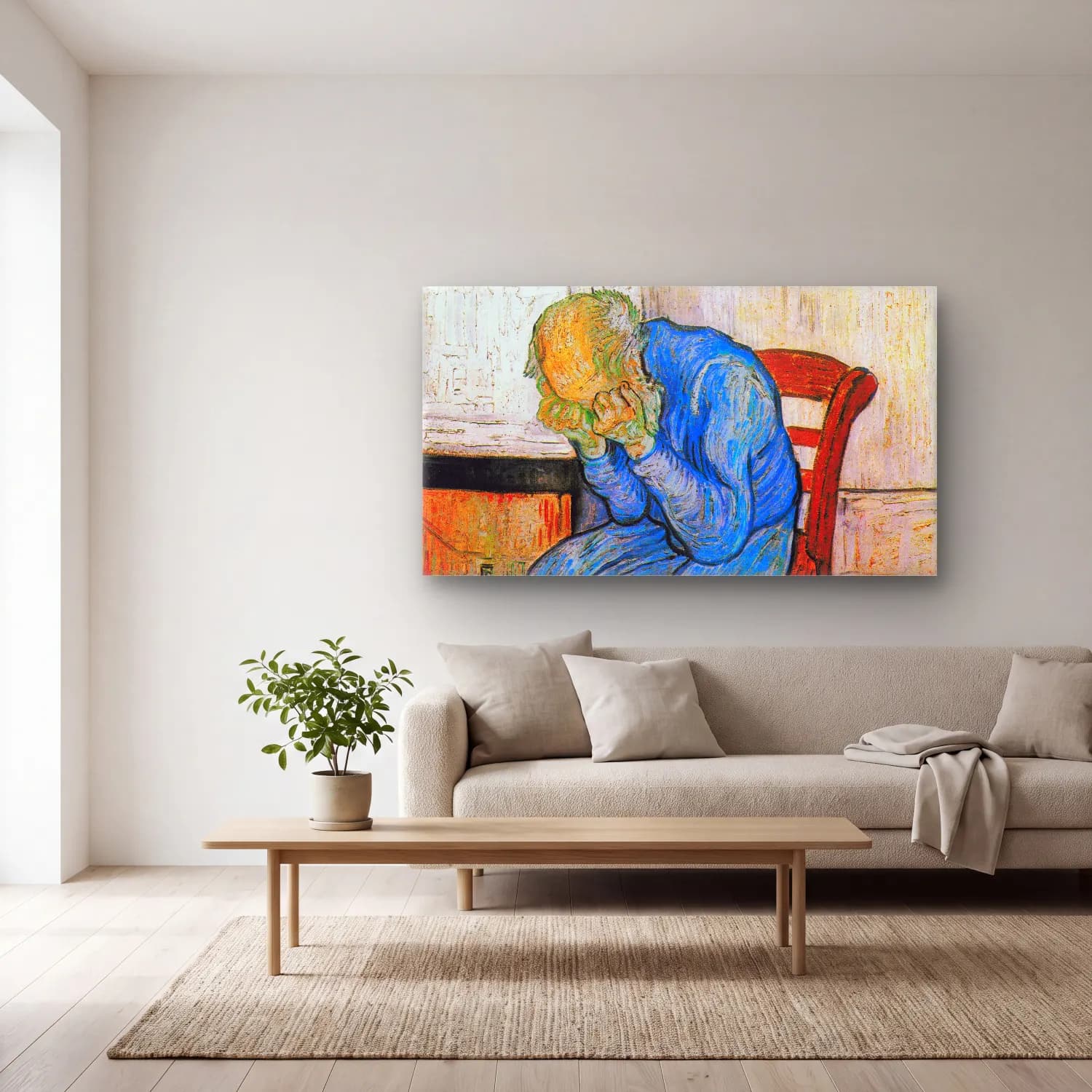 Vincent van Gogh – Van Gogh self-portrait cam tablo — açık renk salonda
