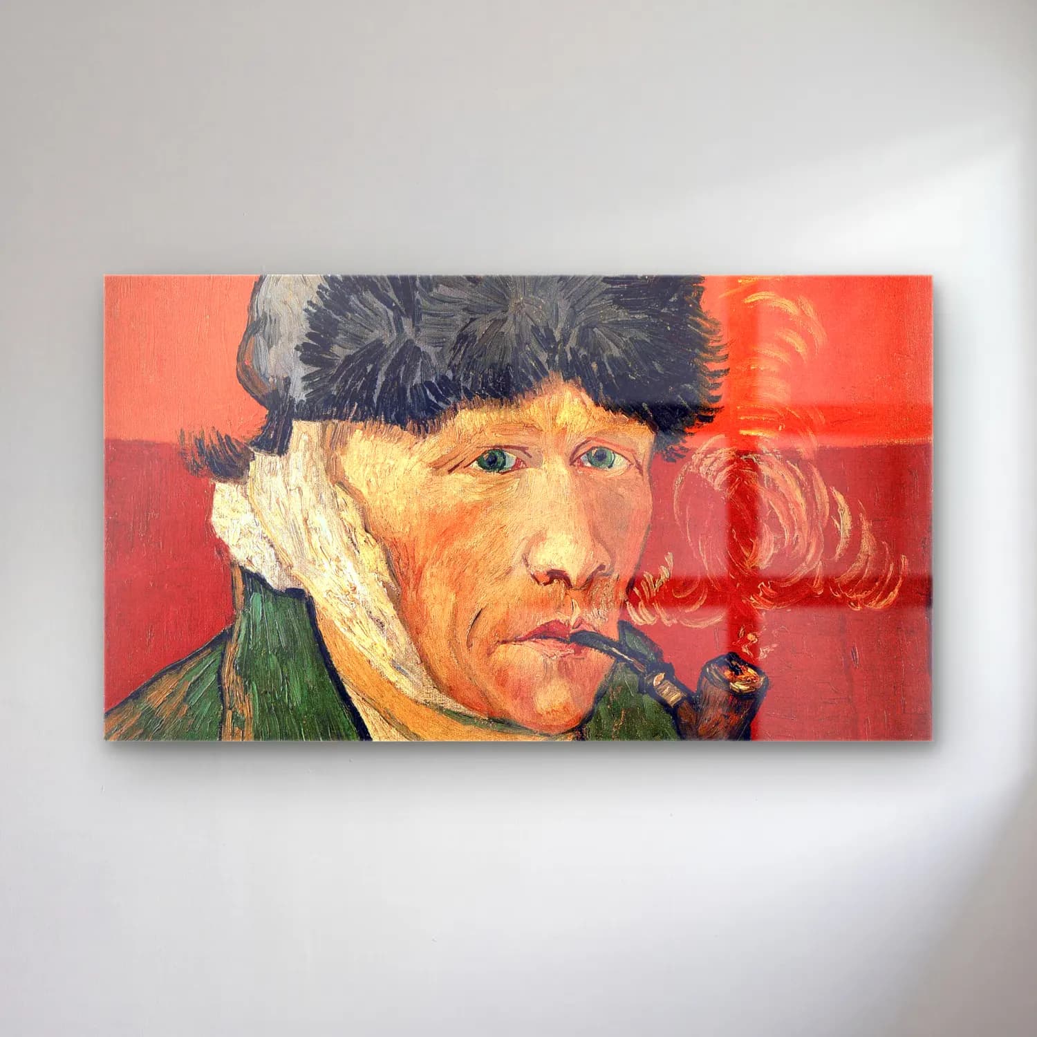 Vincent van Gogh – Vincent van Gogh s Self-Portrait with Bandaged Ear and Pipe cam tablo — Vincent van Gogh – Vincent van Gogh s Self-Portrait with Bandaged Ear and Pipe — empresyonist erkek portresi