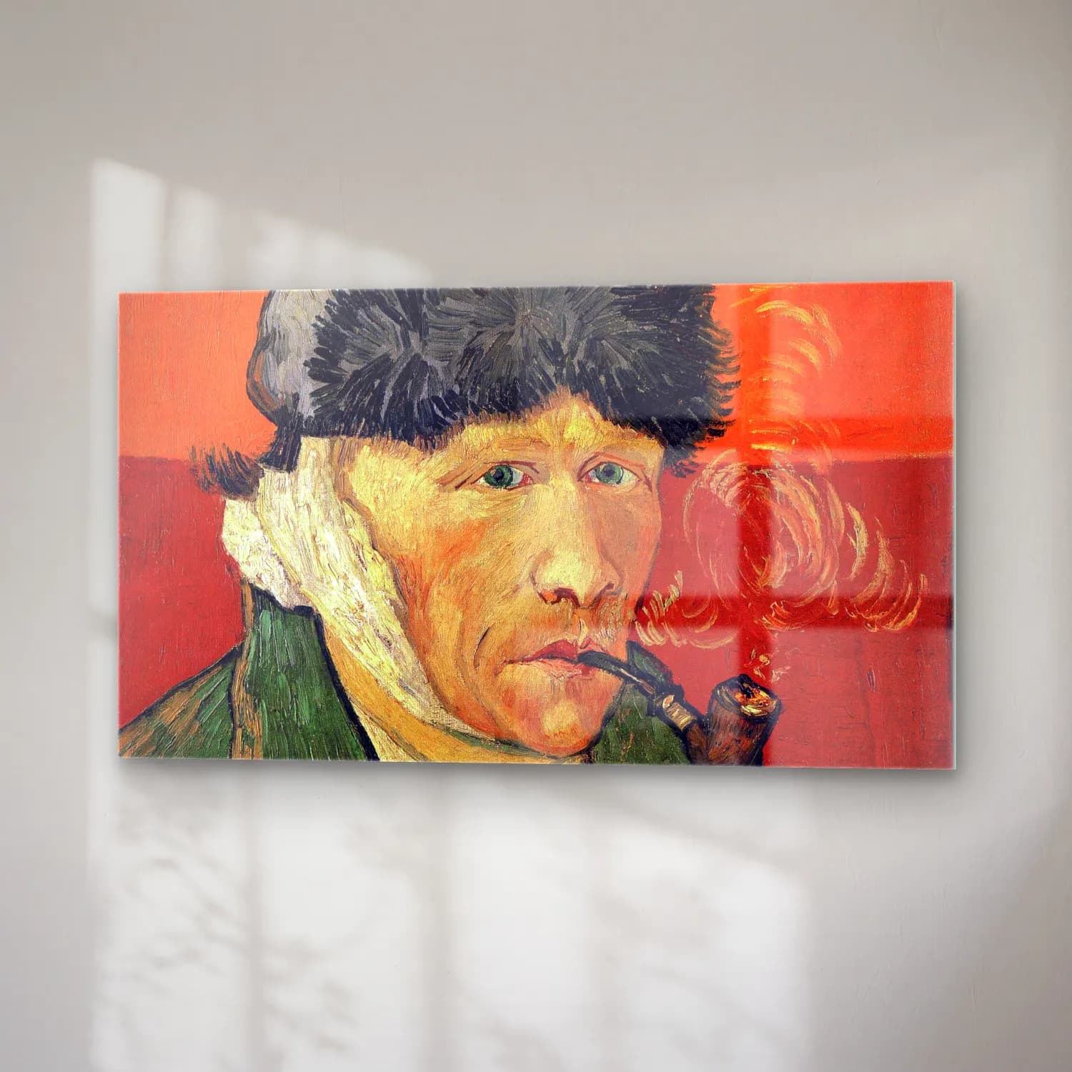 Vincent van Gogh – Vincent van Gogh s Self-Portrait with Bandaged Ear and Pipe cam tablo — sağ açıdan görünüm
