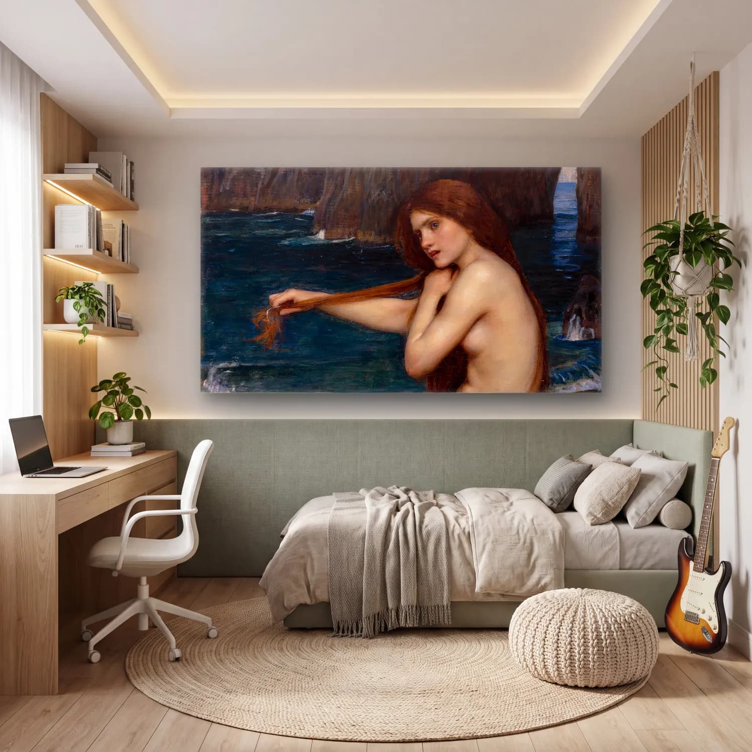 John William Waterhouse – Mermaid cam tablo — genç odasında