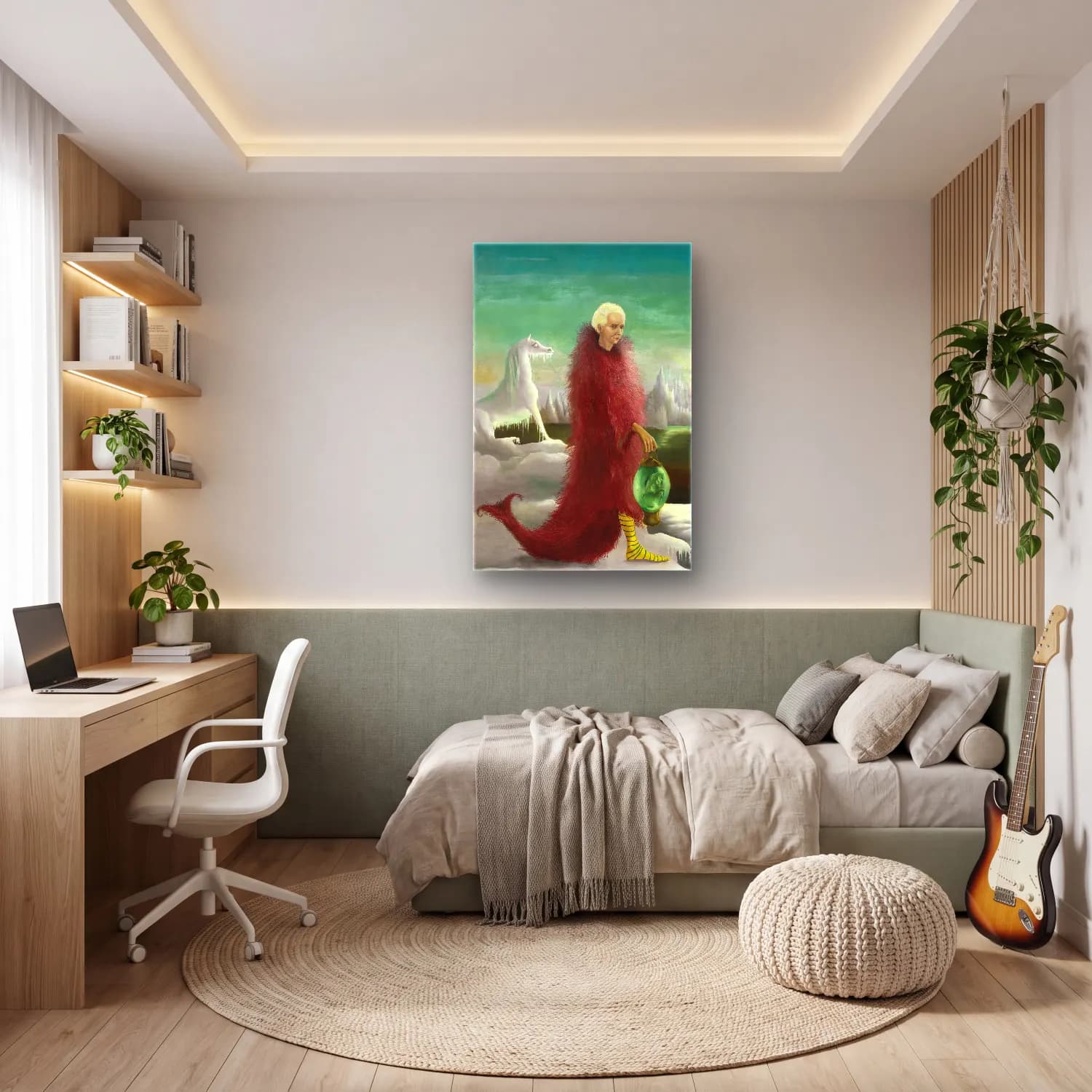 Leonora Carrington – Kadın Portresi cam tablo — genç odasında