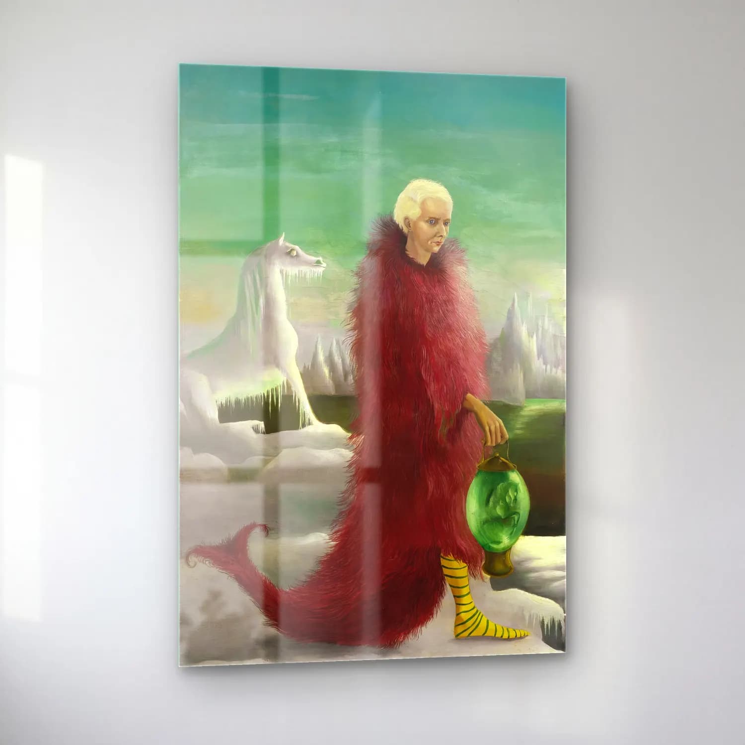 Leonora Carrington – Kadın Portresi cam tablo — sol açıdan görünüm