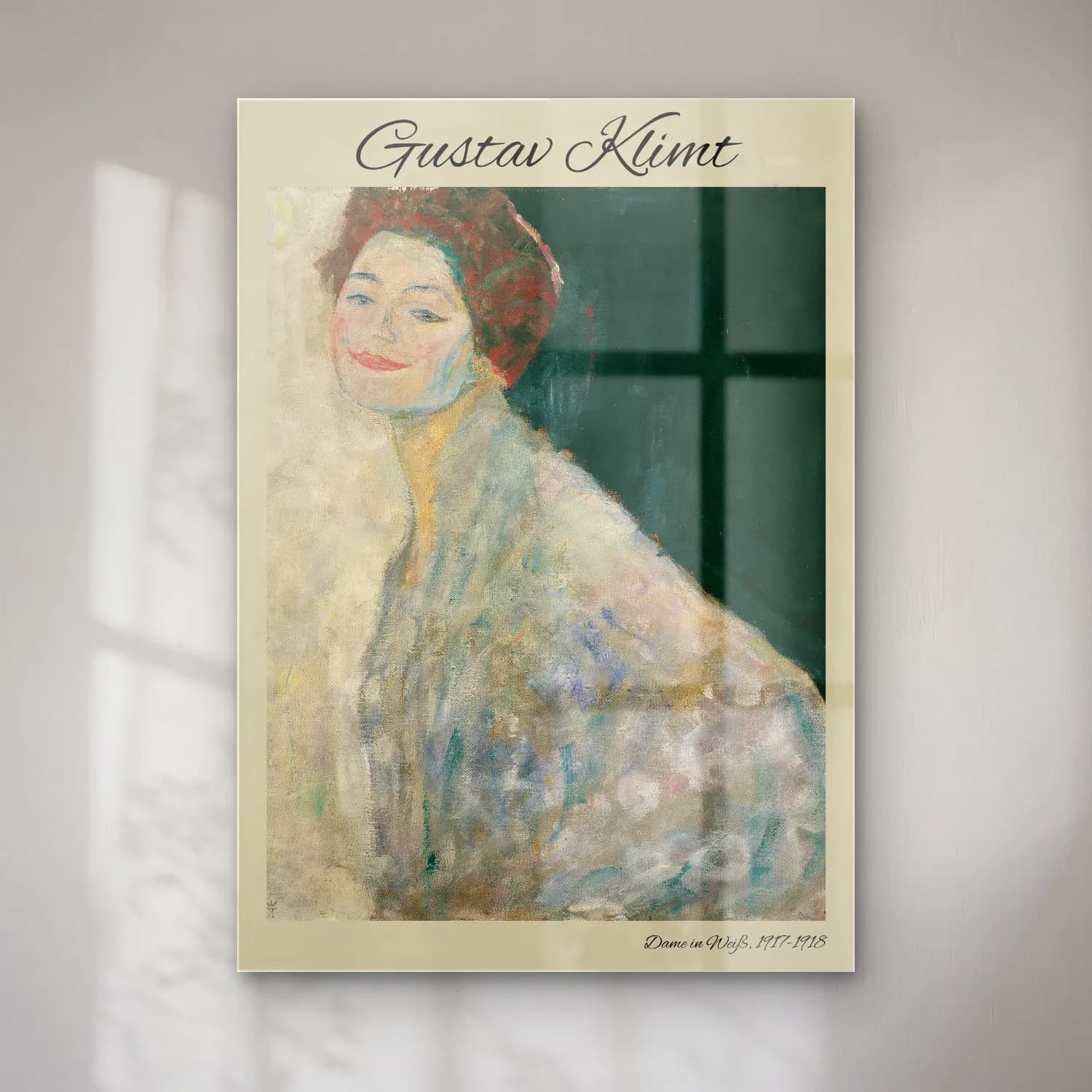 Gustav Klimt – Kadın Portresi cam tablo — Gustav Klimt – Kadın Portresi — empresyonist kadın portresi