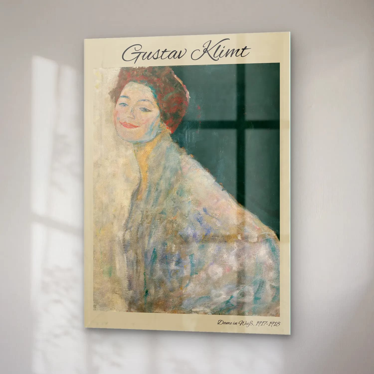 Gustav Klimt – Kadın Portresi cam tablo — sağ açıdan görünüm