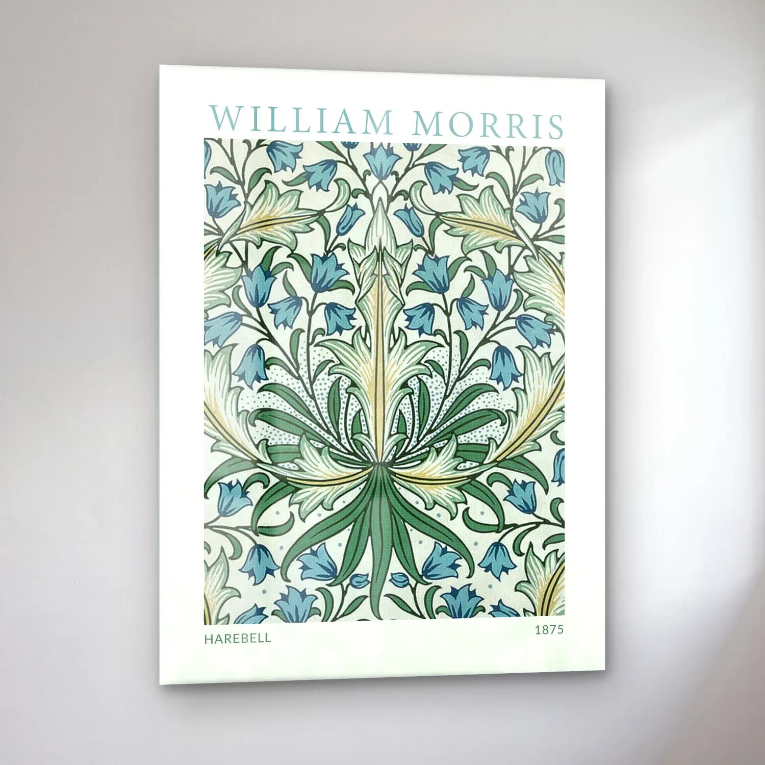 Botanik İllüstrasyon Çiçek Deseni No. 32 cam tablo — sol açıdan görünüm