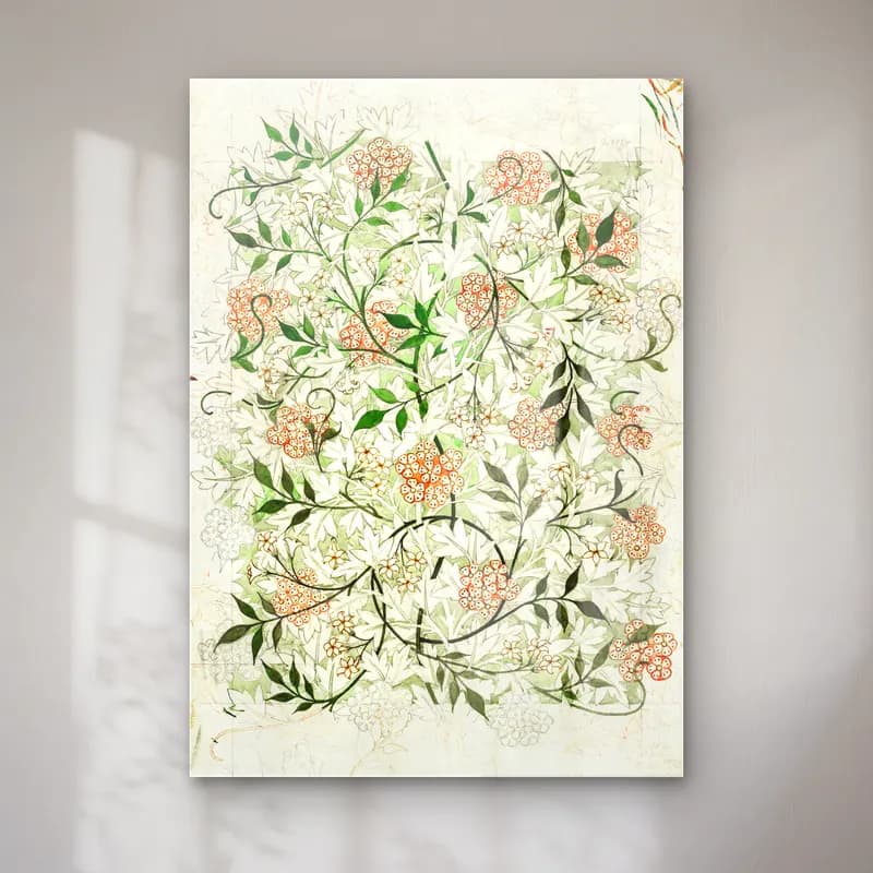 Botanik İllüstrasyon Çiçek Deseni No. 37 cam tablo — Botanik İllüstrasyon Çiçek Deseni No. 37 — botanik i̇llüstrasyon çiçek deseni