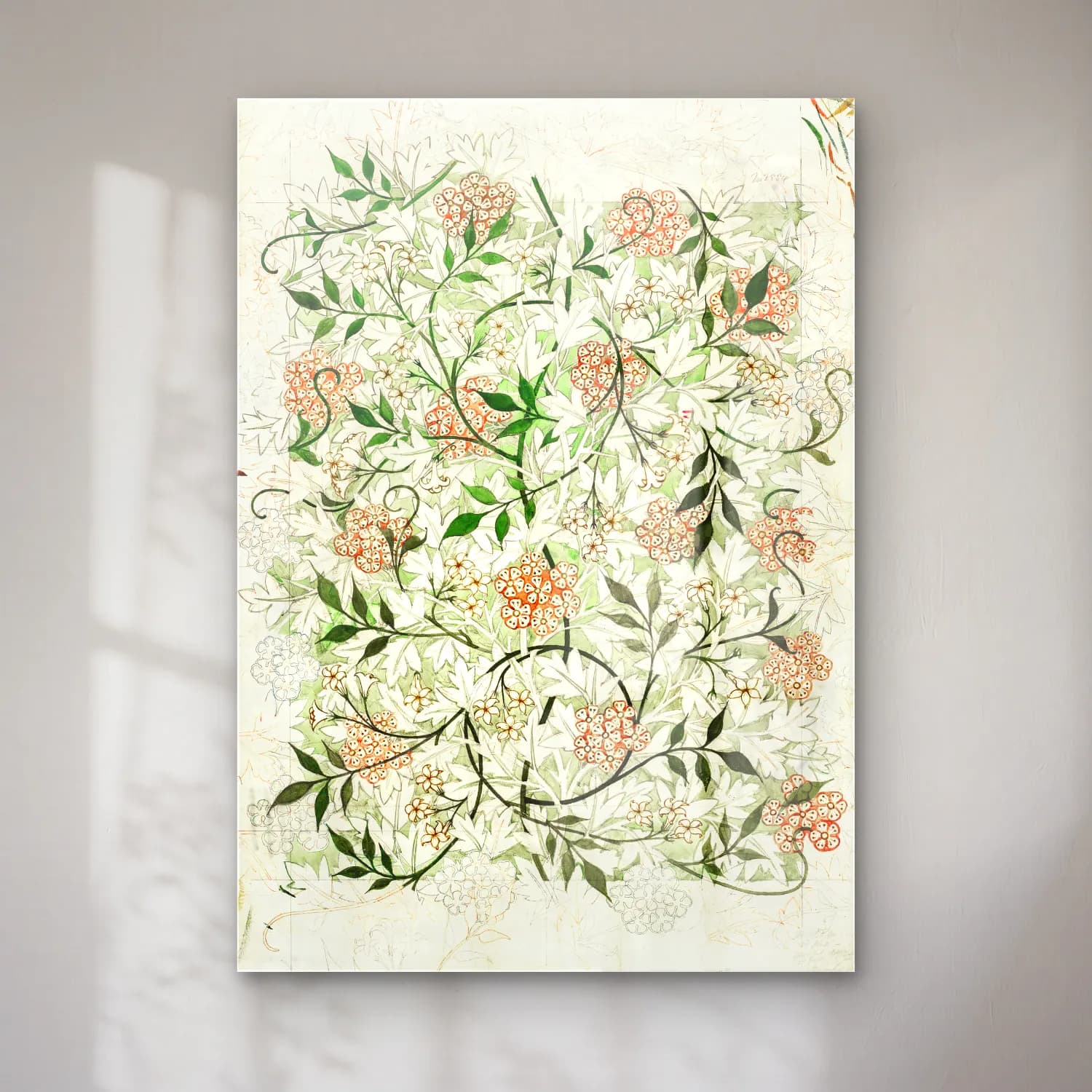Botanik İllüstrasyon Çiçek Deseni No. 37 cam tablo — Botanik İllüstrasyon Çiçek Deseni No. 37 — botanik i̇llüstrasyon çiçek deseni