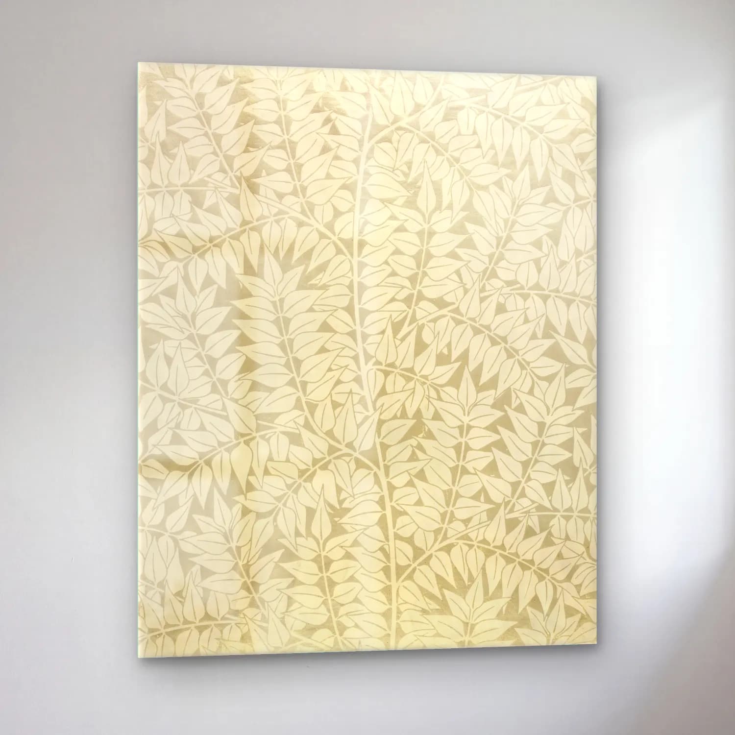 Botanik İllüstrasyon Çiçek Deseni No. 38 cam tablo — sol açıdan görünüm