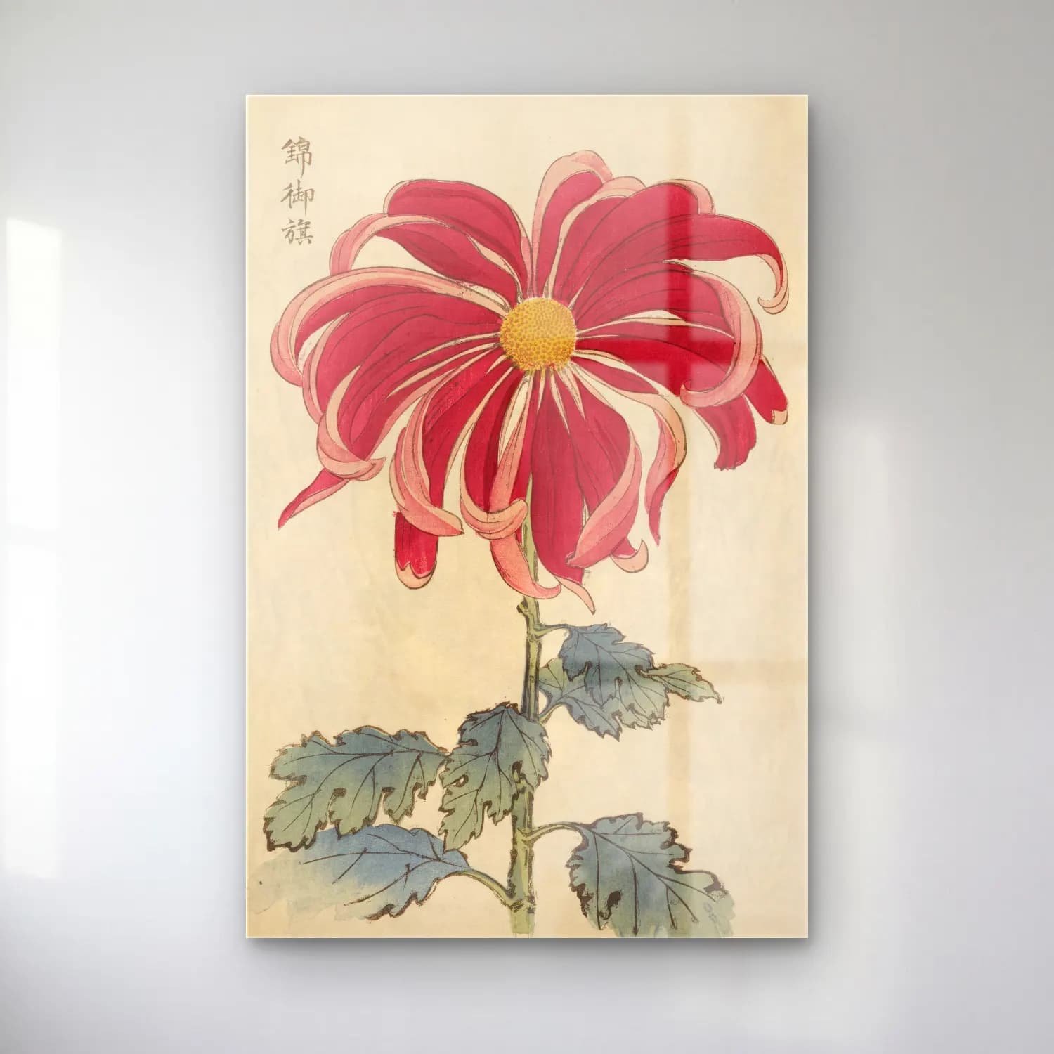 Japon Baskı Çiçek Deseni No. 31 cam tablo — Japon Baskı Çiçek Deseni No. 31 — japon baskı çiçek deseni