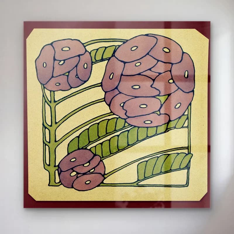Botanik İllüstrasyon Çiçek Deseni No. 41 cam tablo — Botanik İllüstrasyon Çiçek Deseni No. 41 — botanik i̇llüstrasyon çiçek deseni