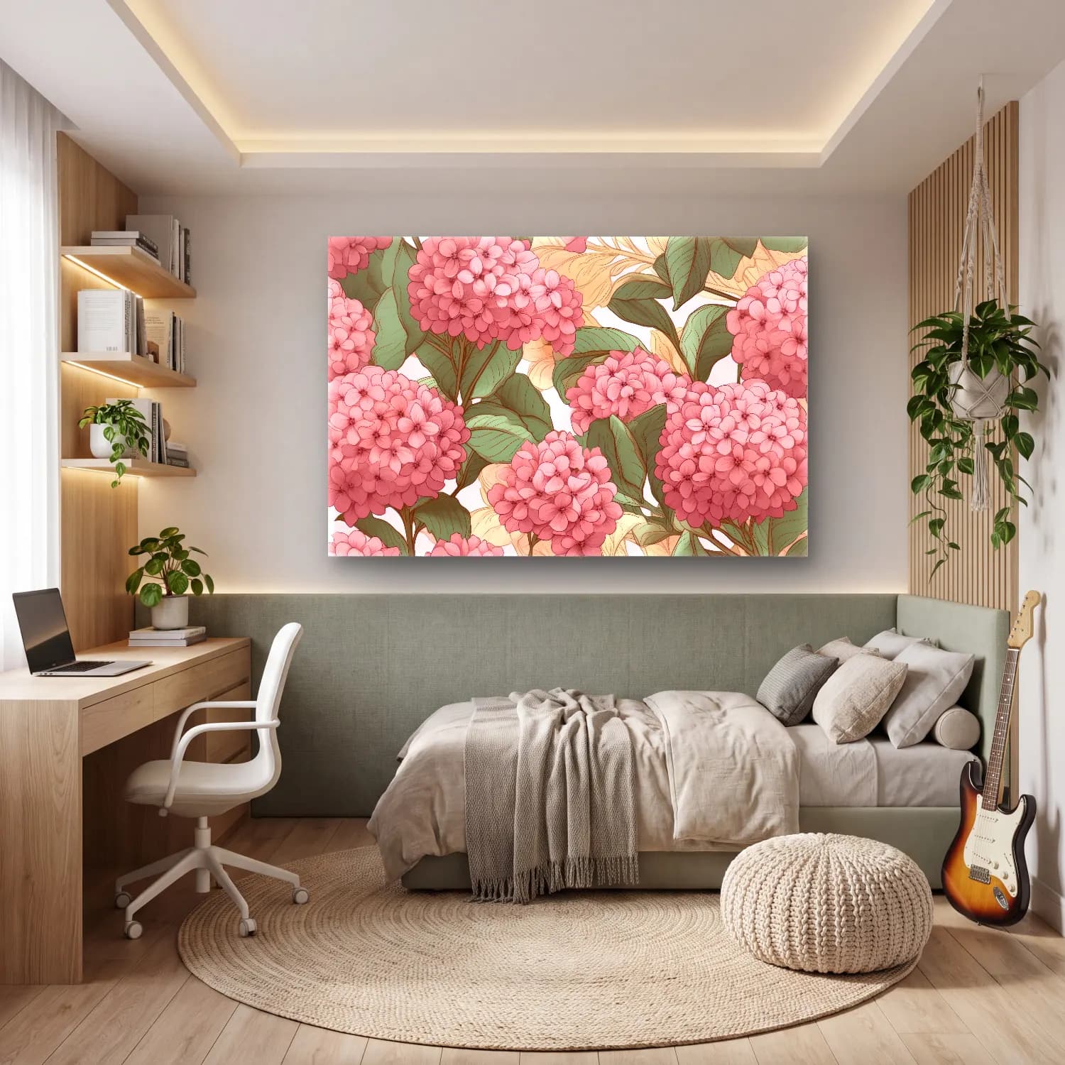 Pastel Ortancalar – Pembe Tonlar cam tablo — genç odasında