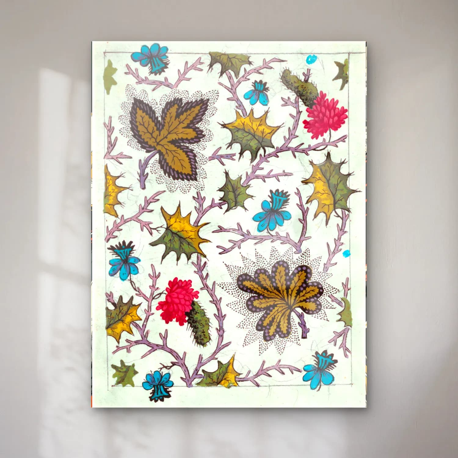Botanik İllüstrasyon Çiçek Deseni No. 46 cam tablo — Botanik İllüstrasyon Çiçek Deseni No. 46 — botanik i̇llüstrasyon çiçek deseni