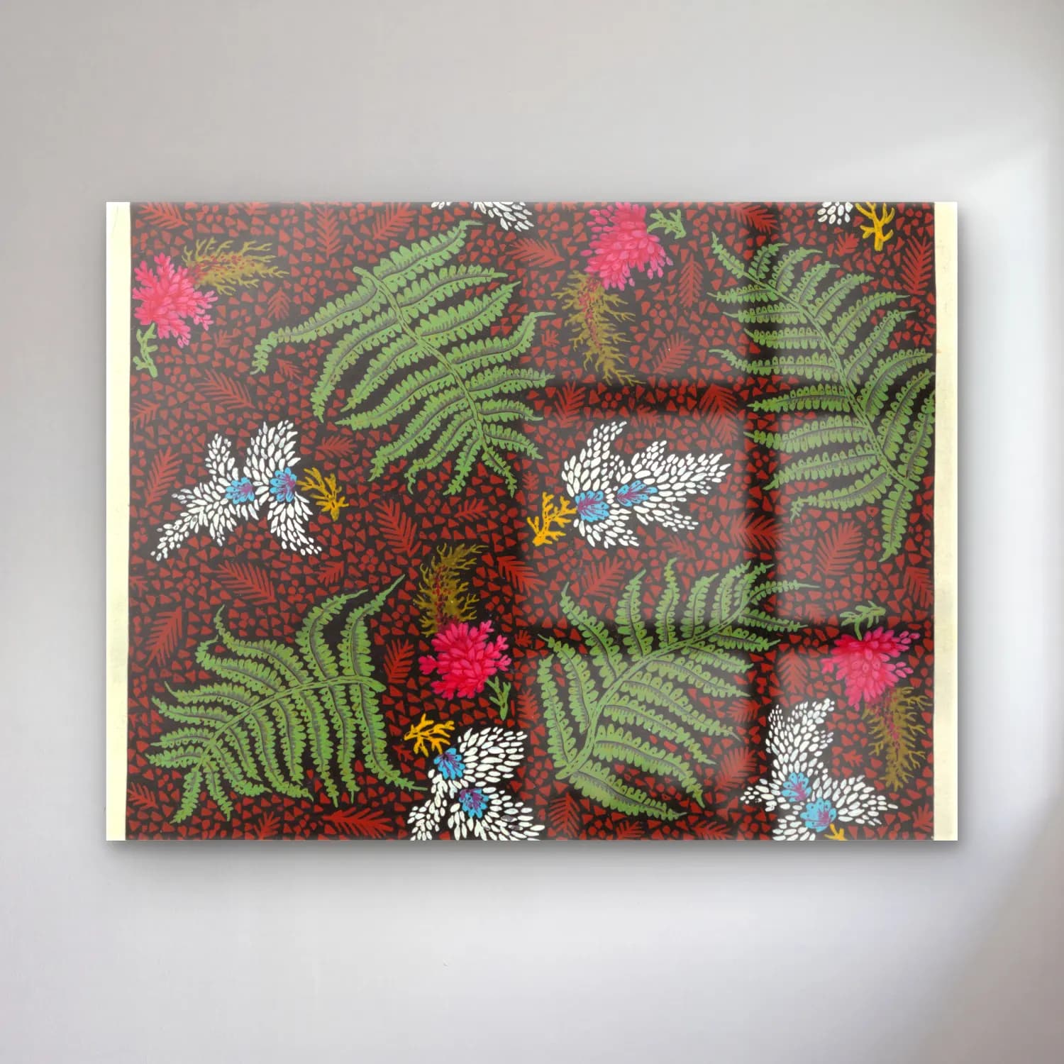 Maksimalist Çiçek Deseni No. 13 cam tablo — Maksimalist Çiçek Deseni No. 13 — maksimalist çiçek deseni