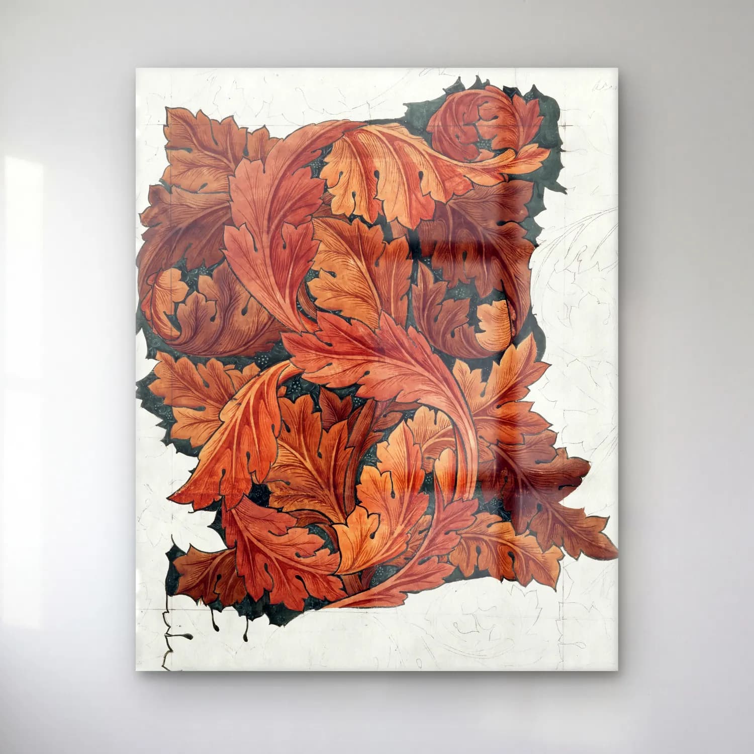 Botanik İllüstrasyon Çiçek Deseni No. 57 cam tablo — Botanik İllüstrasyon Çiçek Deseni No. 57 — botanik i̇llüstrasyon çiçek deseni