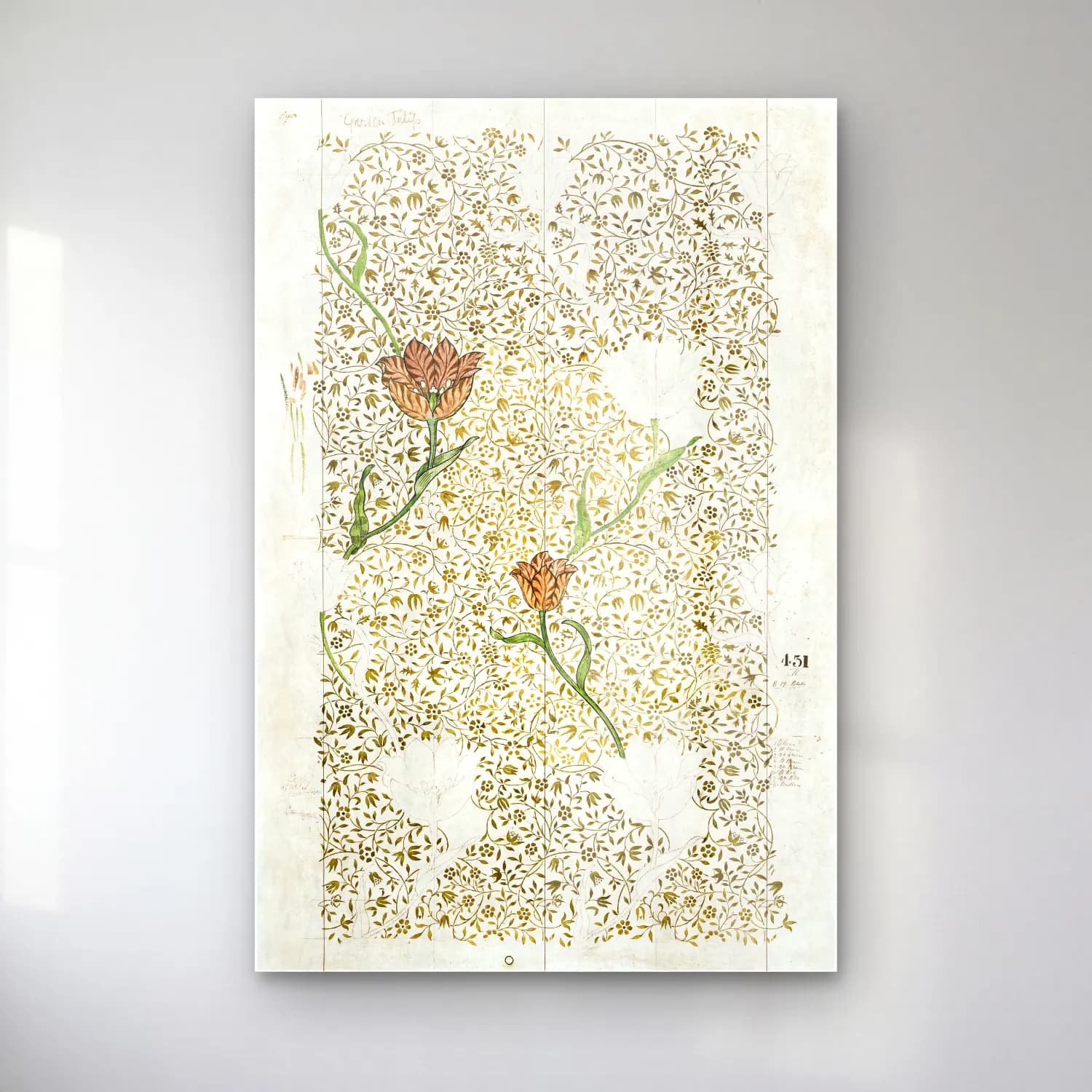Botanik İllüstrasyon Çiçek Deseni No. 59 cam tablo — Botanik İllüstrasyon Çiçek Deseni No. 59 — botanik i̇llüstrasyon çiçek deseni