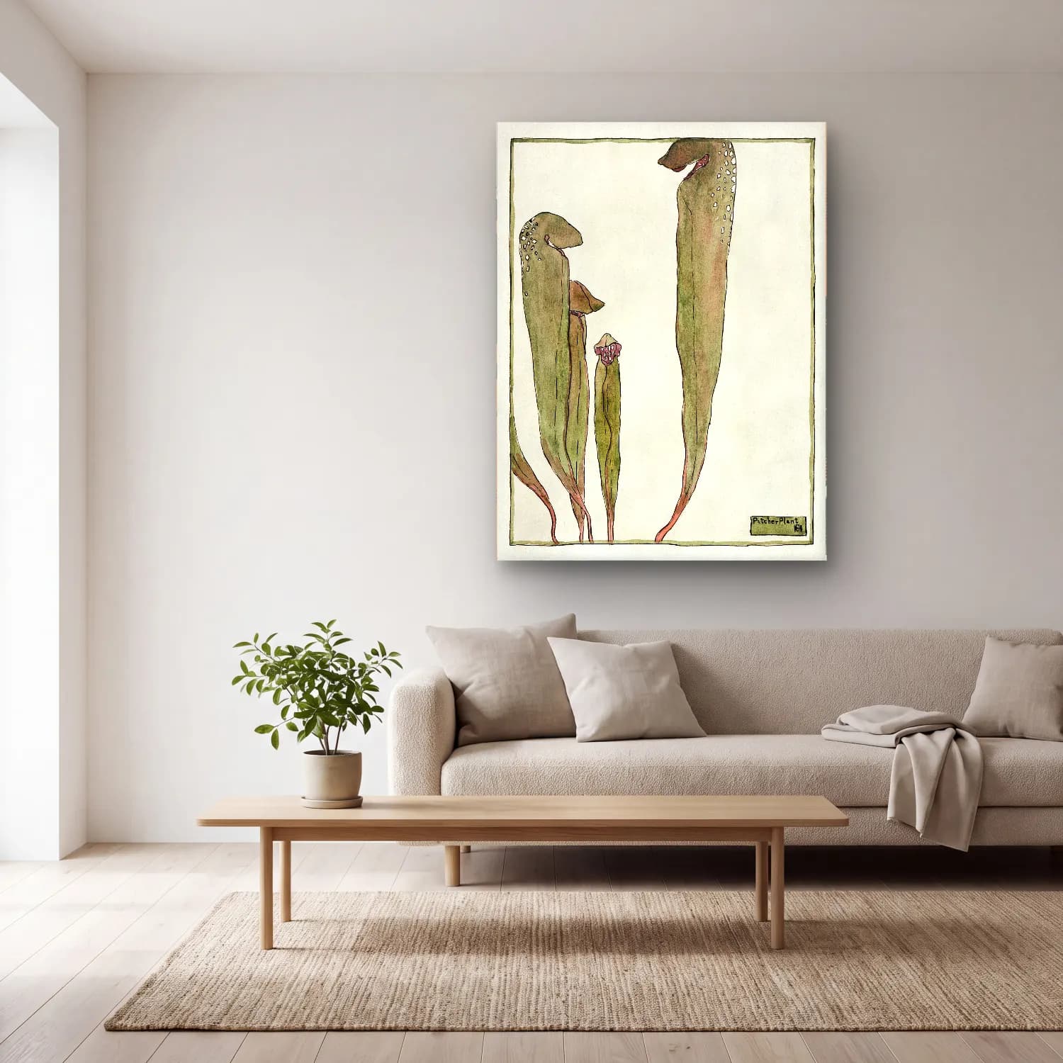 Hannah Borger Overbeck – Pitcher Plant cam tablo — açık renk salonda