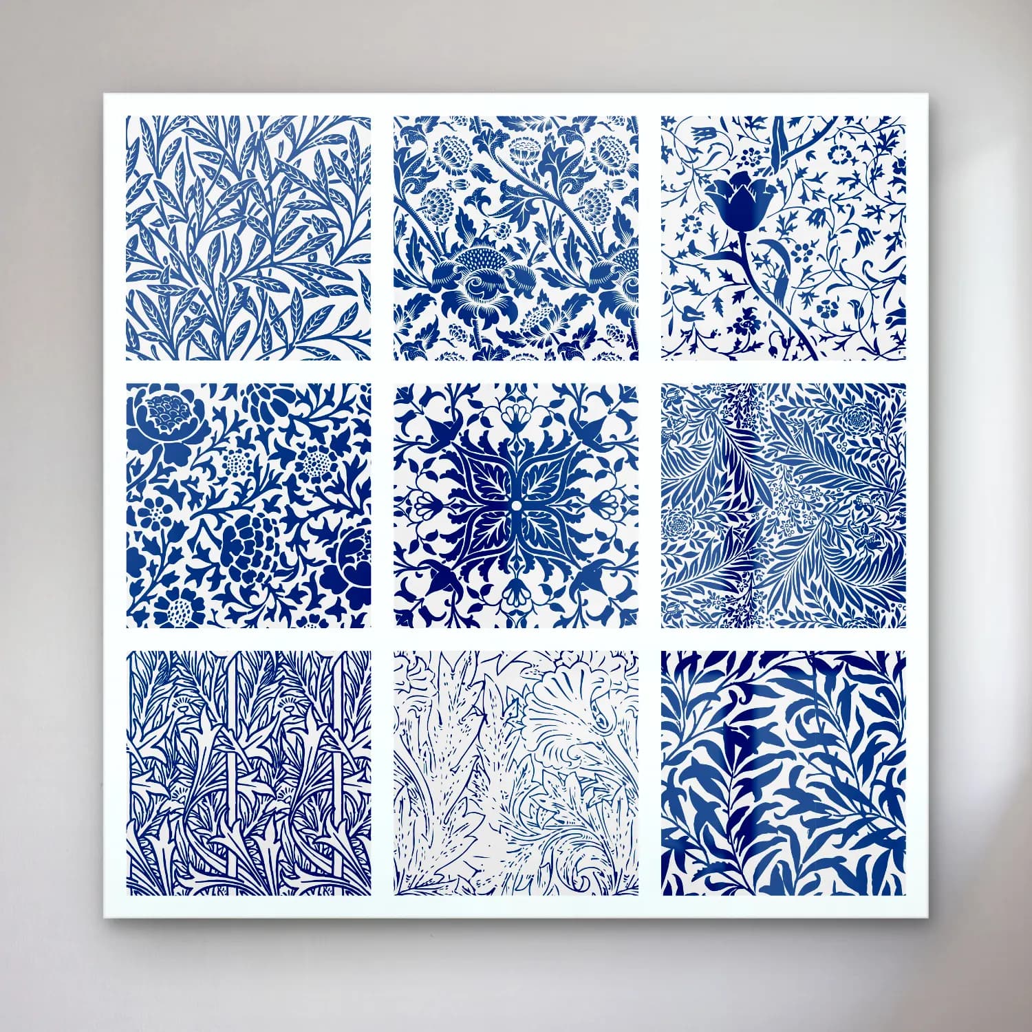Vintage Çiçek Deseni No. 24 cam tablo — Vintage Çiçek Deseni No. 24 — vintage çiçek deseni
