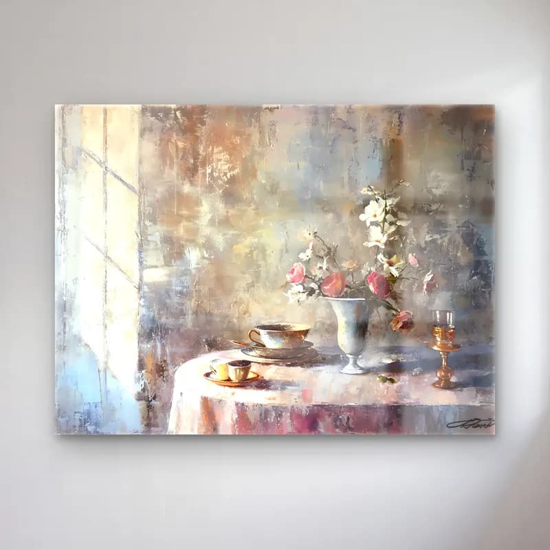 Yağlı Boya Güller No. 6 cam tablo — Yağlı Boya Güller No. 6 — yağlı boya güller