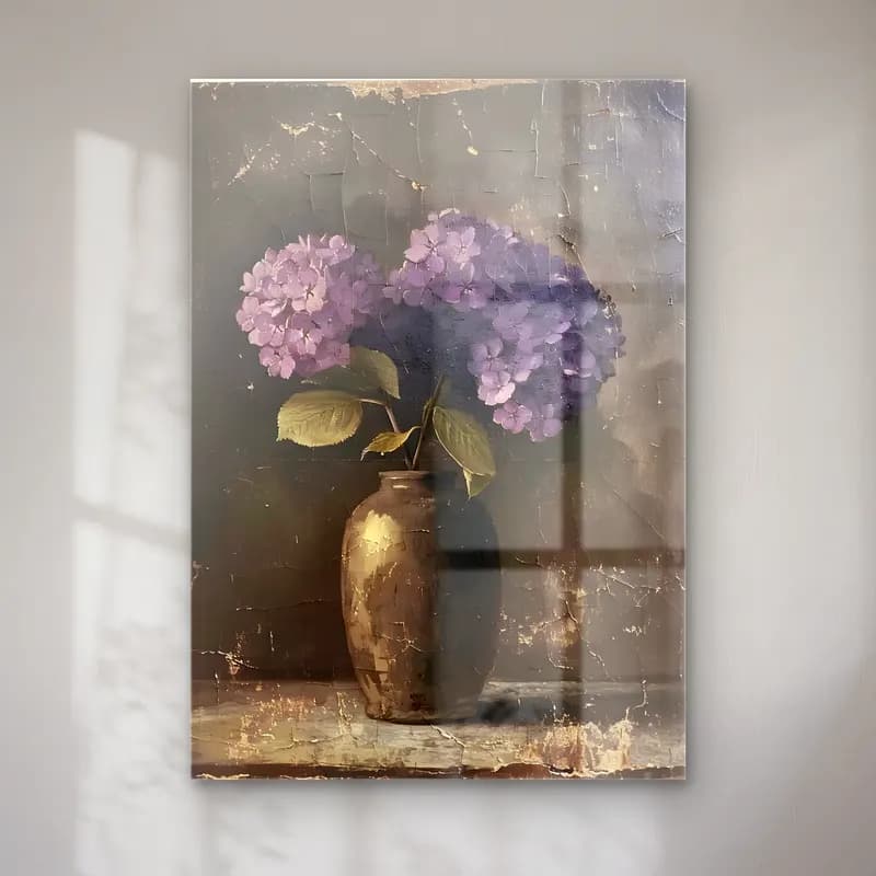 Yağlı Boya Ortancalar No. 11 cam tablo — Yağlı Boya Ortancalar No. 11 — yağlı boya ortancalar