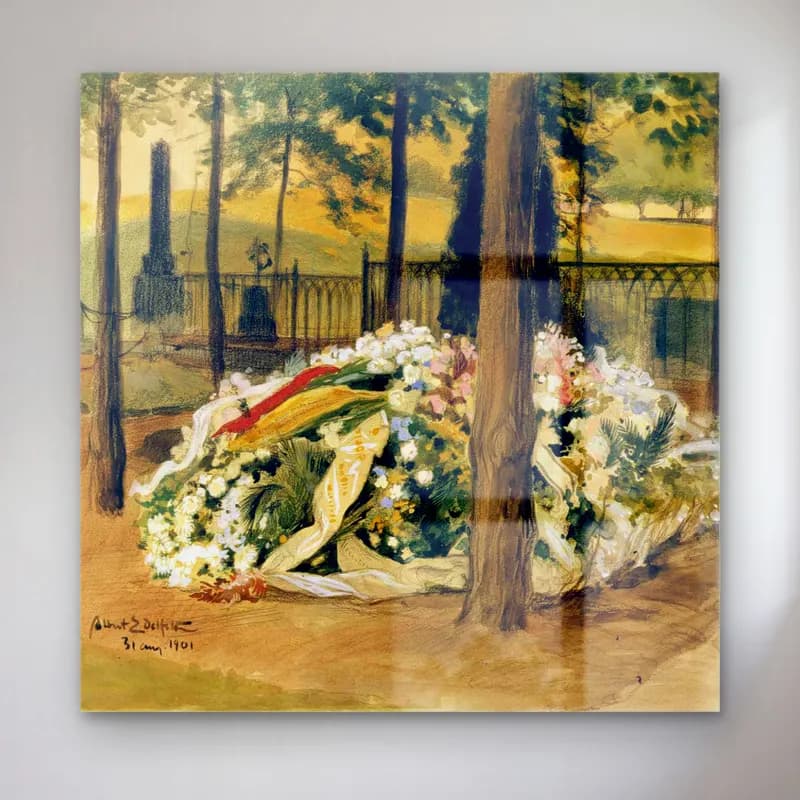 Suluboya Çiçek Bahçesi No. 6 cam tablo — Suluboya Çiçek Bahçesi No. 6 — suluboya çiçek bahçesi