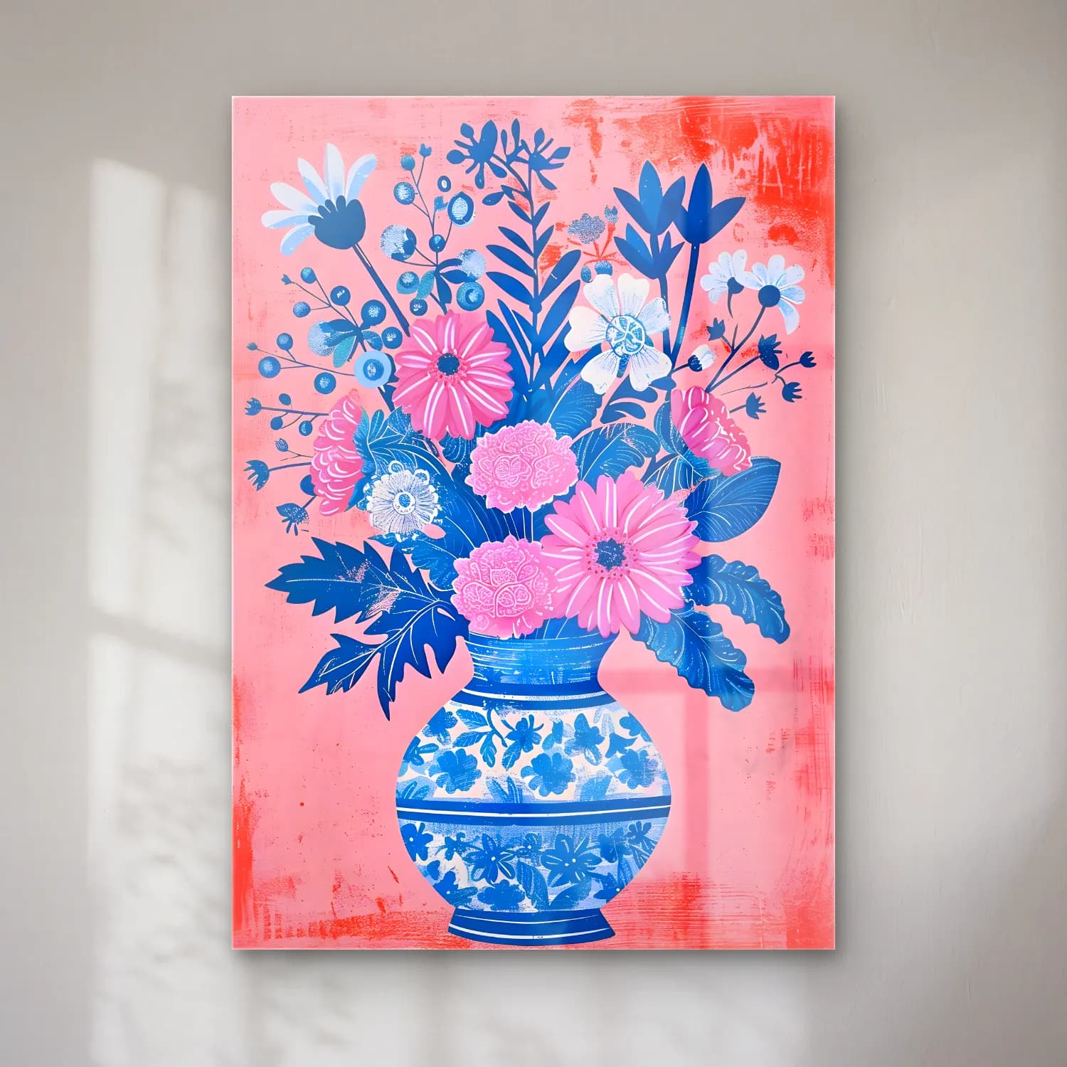 Pastel Vazoda Çiçek Buketi No. 2 cam tablo — Pastel Vazoda Çiçek Buketi No. 2 — pastel vazoda çiçek buketi