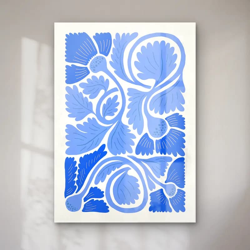 Boho Çiçek Deseni No. 17 cam tablo — Boho Çiçek Deseni No. 17 — boho çiçek deseni