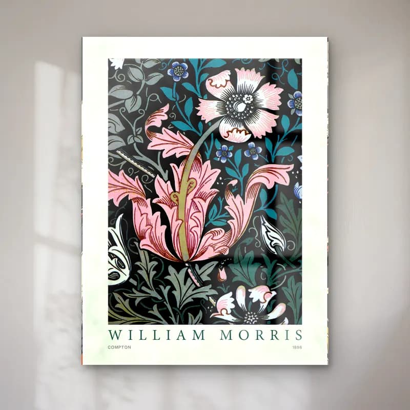 Botanik İllüstrasyon Çiçek Deseni No. 30 cam tablo — Botanik İllüstrasyon Çiçek Deseni No. 30 — botanik i̇llüstrasyon çiçek deseni