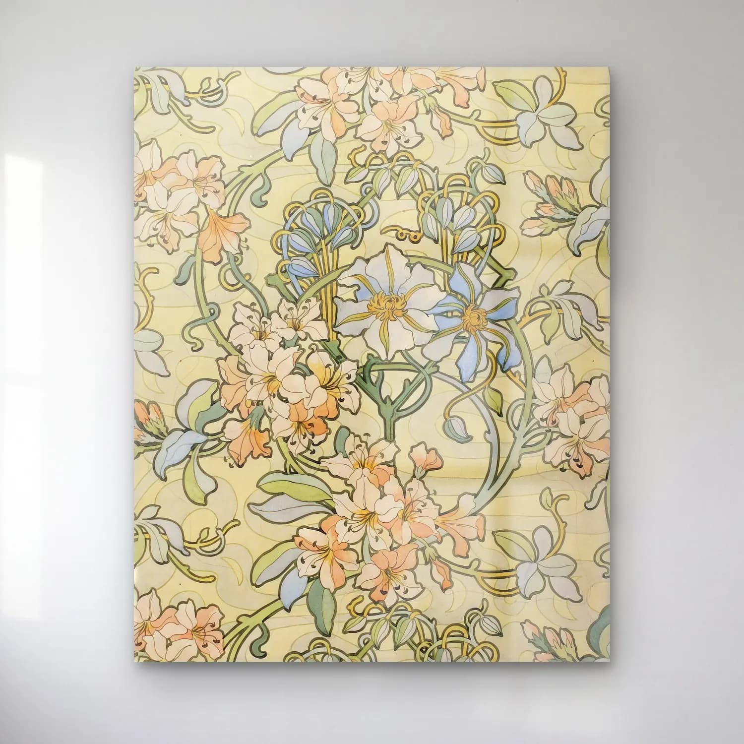 Pastel Çiçek Deseni No. 27 cam tablo — Pastel Çiçek Deseni No. 27 — pastel çiçek deseni