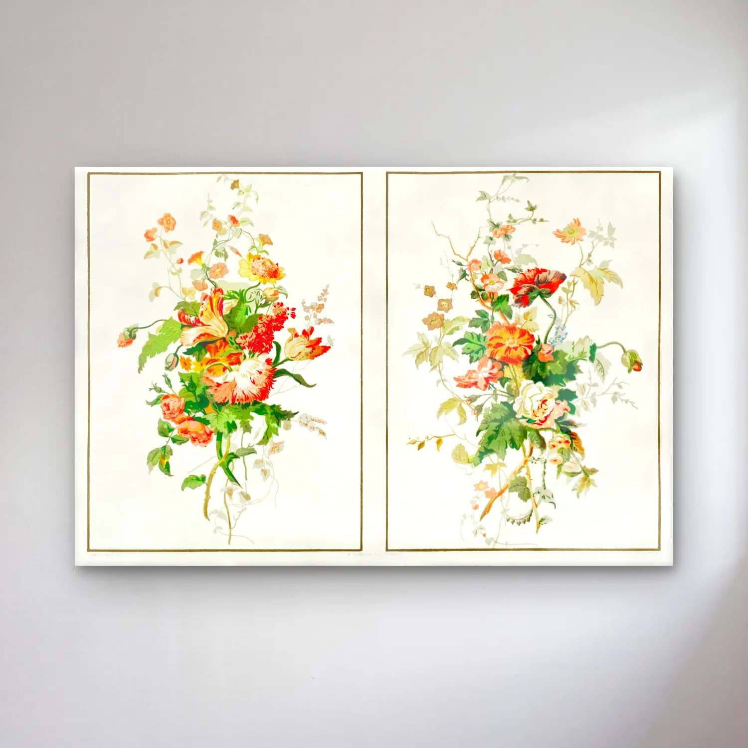 Botanik İllüstrasyon Çiçek Deseni No. 60 cam tablo — Botanik İllüstrasyon Çiçek Deseni No. 60 — botanik i̇llüstrasyon çiçek deseni