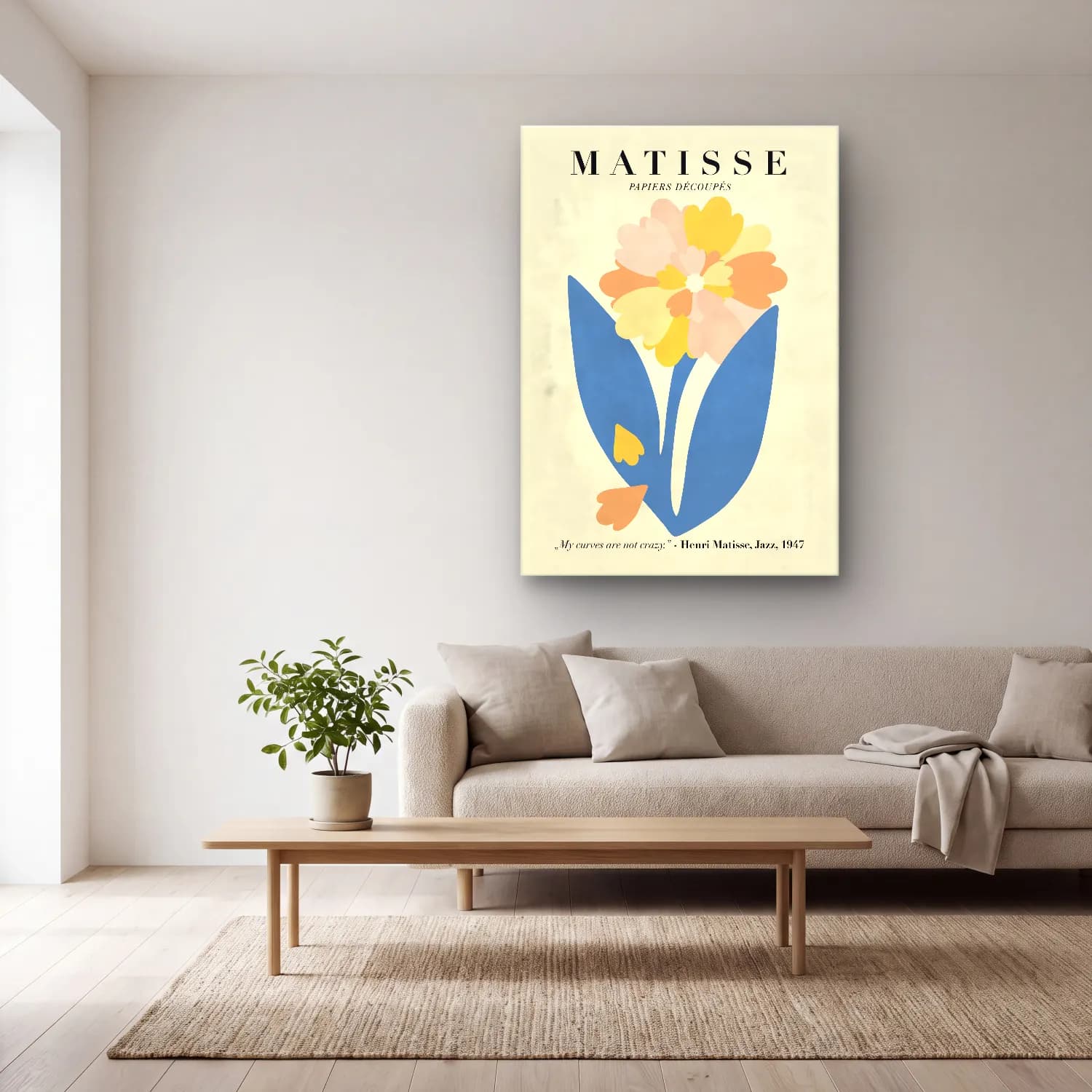 Pastel Çiçek Deseni No. 34 cam tablo — açık renk salonda