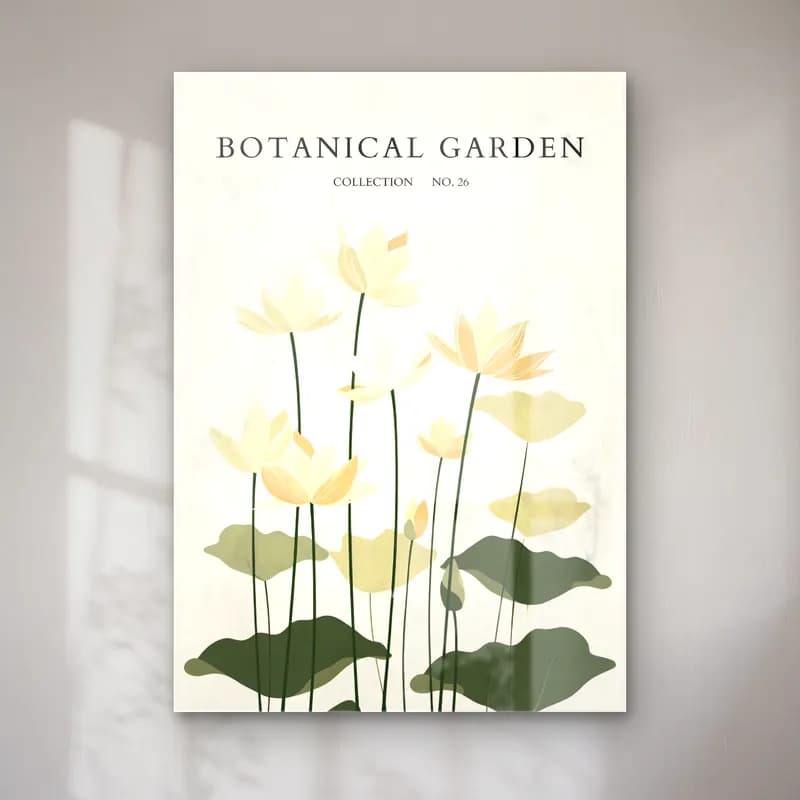 Pastel Lotus Çiçekleri – Bej Tonlar cam tablo — Pastel Lotus Çiçekleri – Bej Tonlar — pastel lotus çiçekleri