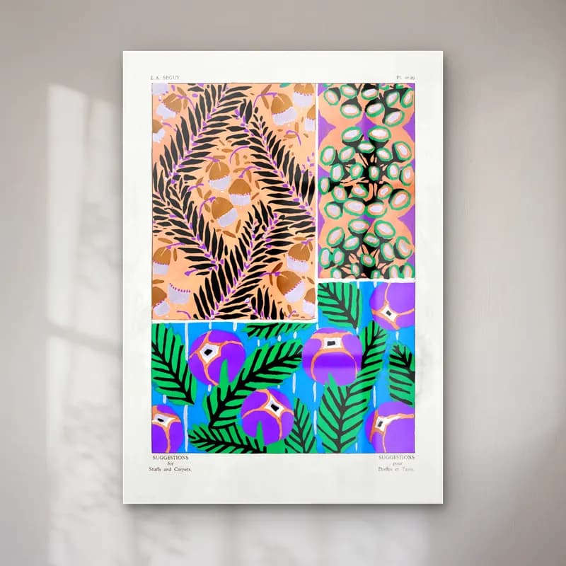 Maksimalist Çiçek Deseni No. 81 cam tablo — Maksimalist Çiçek Deseni No. 81 — maksimalist çiçek deseni