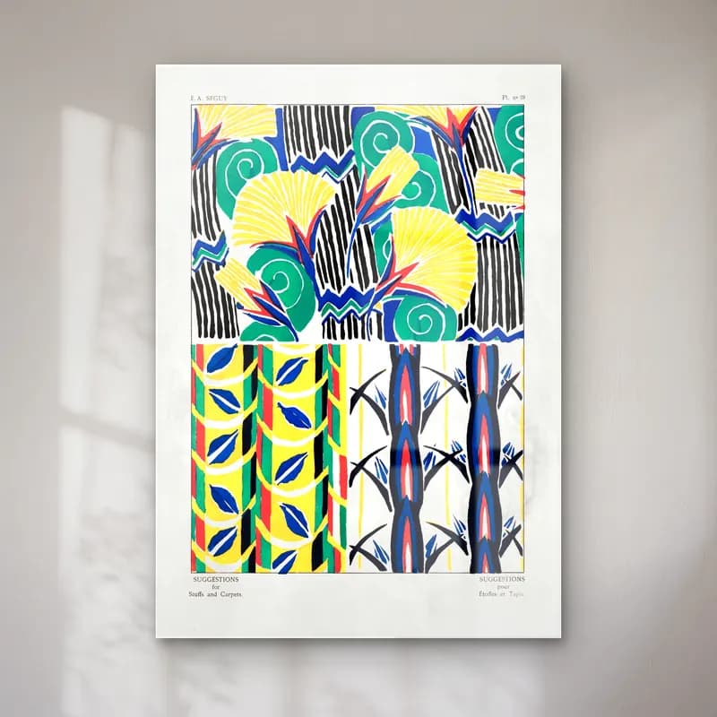 Maksimalist Çiçek Deseni No. 88 cam tablo — Maksimalist Çiçek Deseni No. 88 — maksimalist çiçek deseni