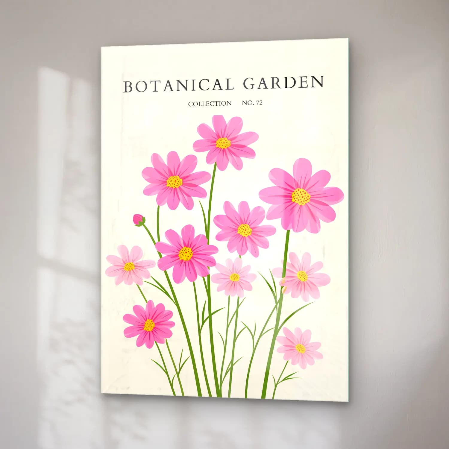 Botanik İllüstrasyon Kır Çiçekleri No. 42 cam tablo — sağ açıdan görünüm