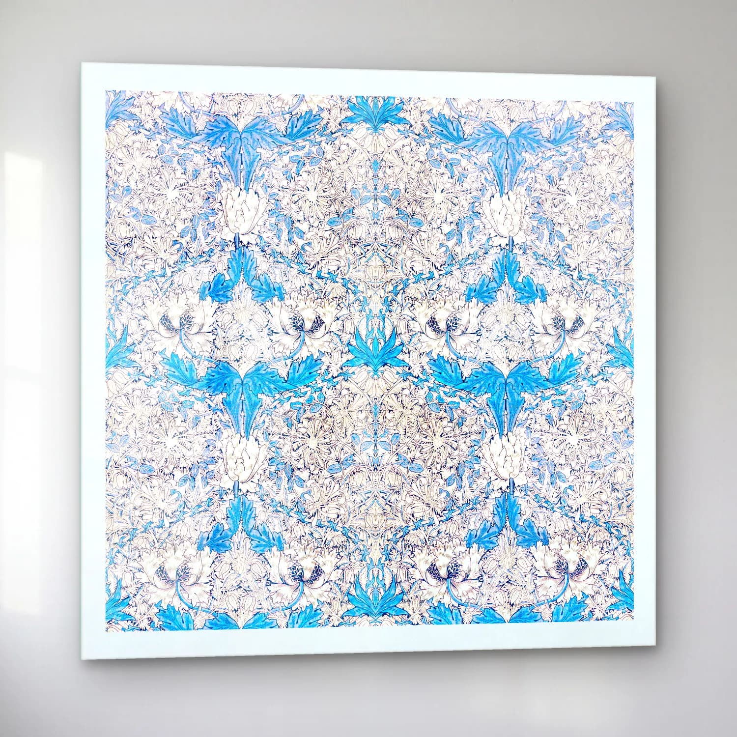 Boho Çiçek Deseni No. 135 cam tablo — sol açıdan görünüm