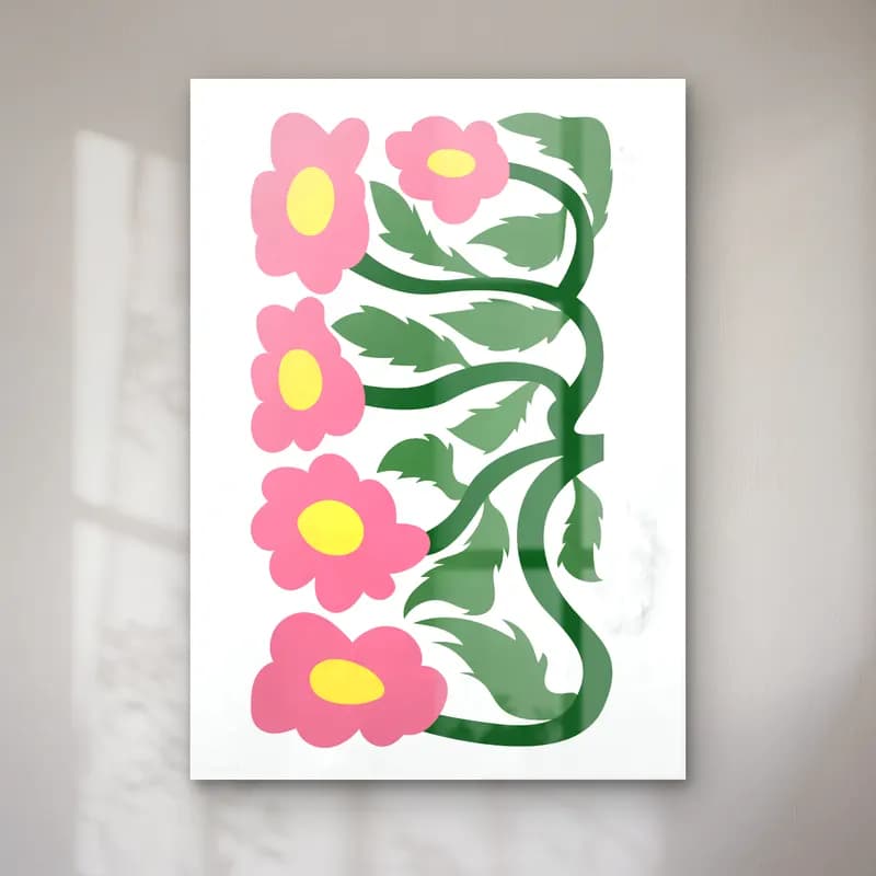 Botanik İllüstrasyon Çiçek Deseni No. 85 cam tablo — Botanik İllüstrasyon Çiçek Deseni No. 85 — botanik i̇llüstrasyon çiçek deseni
