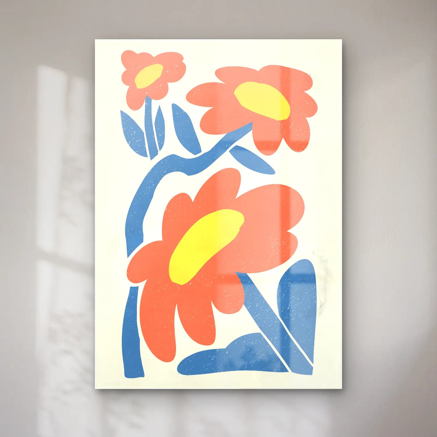 Boho Çiçek Deseni No. 58 cam tablo — Boho Çiçek Deseni No. 58 — boho çiçek deseni