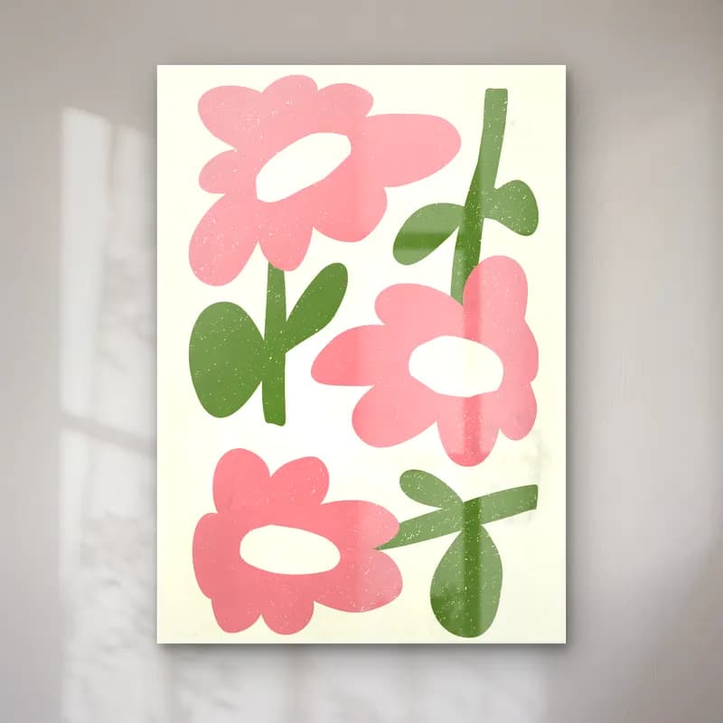 Pastel Çiçek Deseni No. 171 cam tablo — Pastel Çiçek Deseni No. 171 — pastel çiçek deseni