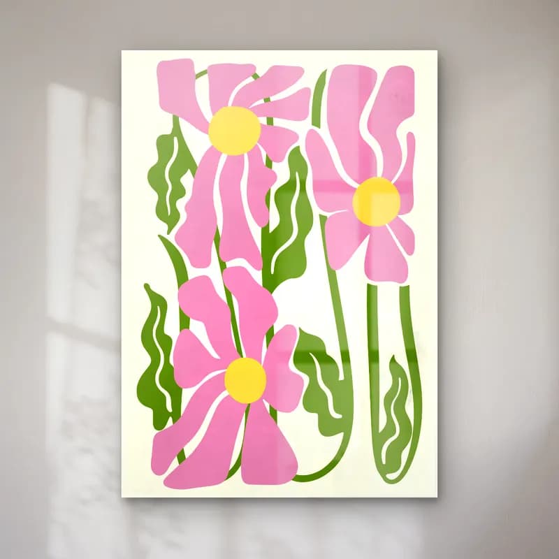 Pastel Papatyalar No. 17 cam tablo — Pastel Papatyalar No. 17 — pastel papatyalar