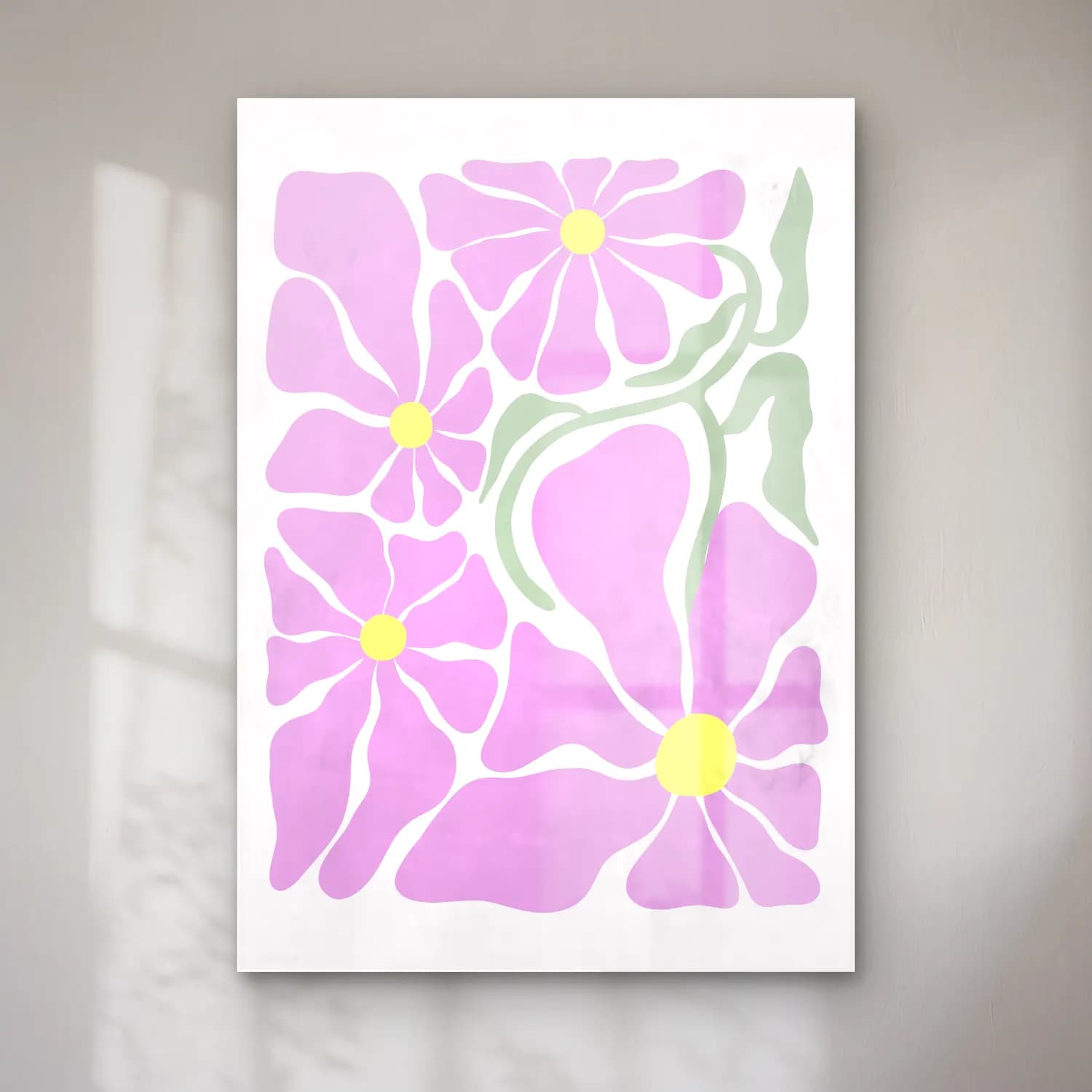 Pastel Çiçek Deseni No. 180 cam tablo — Pastel Çiçek Deseni No. 180 — pastel çiçek deseni