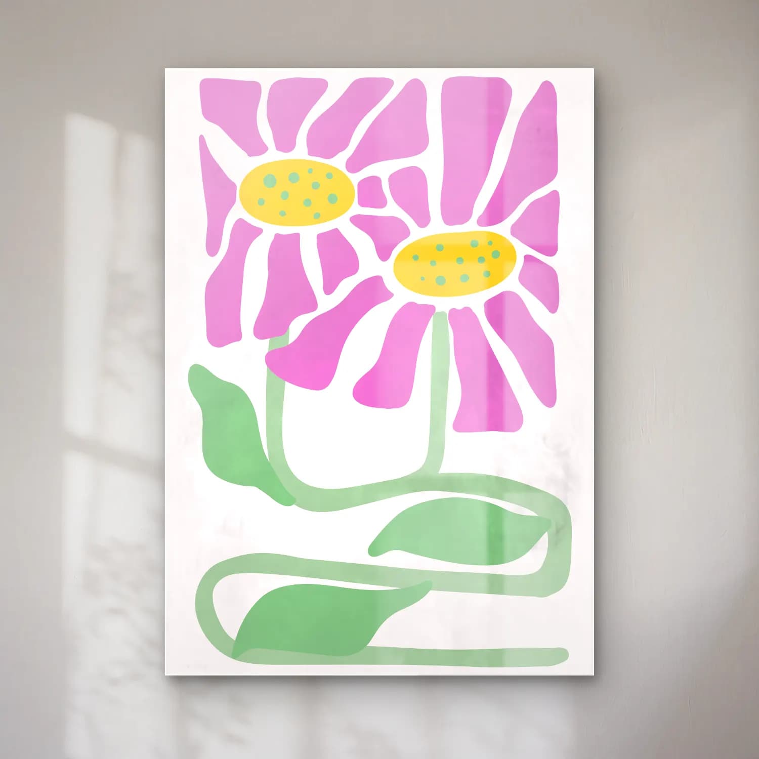 Pastel Papatyalar No. 18 cam tablo — Pastel Papatyalar No. 18 — pastel papatyalar
